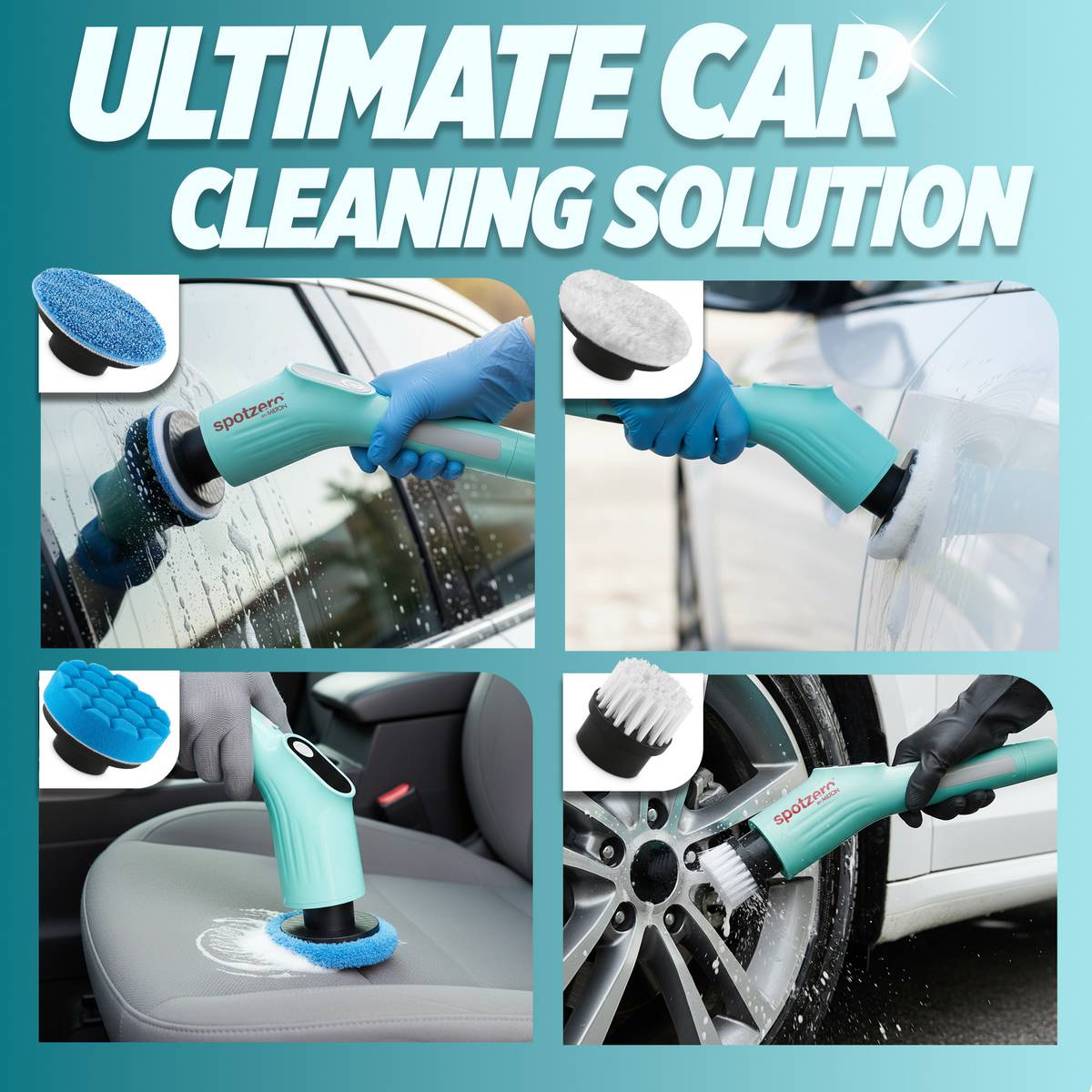 Spotzero by Milton 8-in-1 Electric Spin Scrubber, Cordless Cleaning Brush with Adjustable Handle Cleaning Brush — photo 2