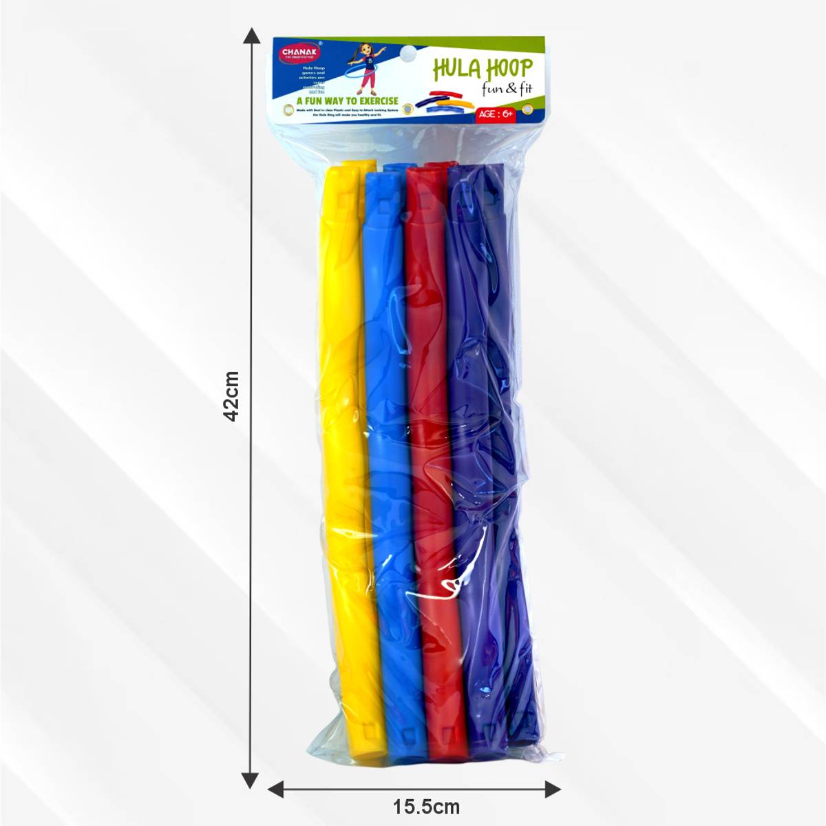 333MART Hula Hoop for Adults & Kids, Inter-Lockable 8 Pieces Exercise & Fitness Hula Hoop — photo 2