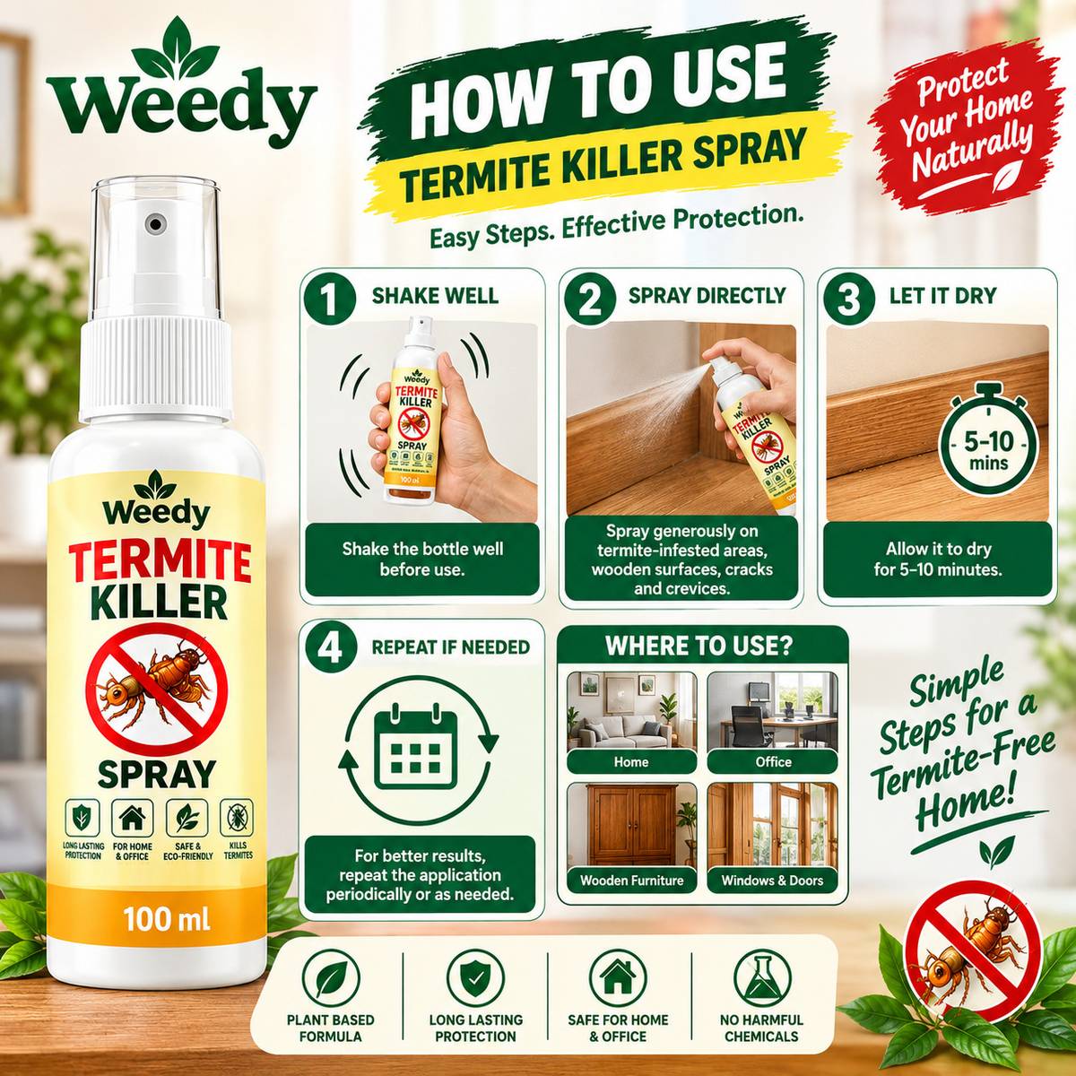 Termite Killer Spray – Professional Pest Control Formula for Home — photo 4