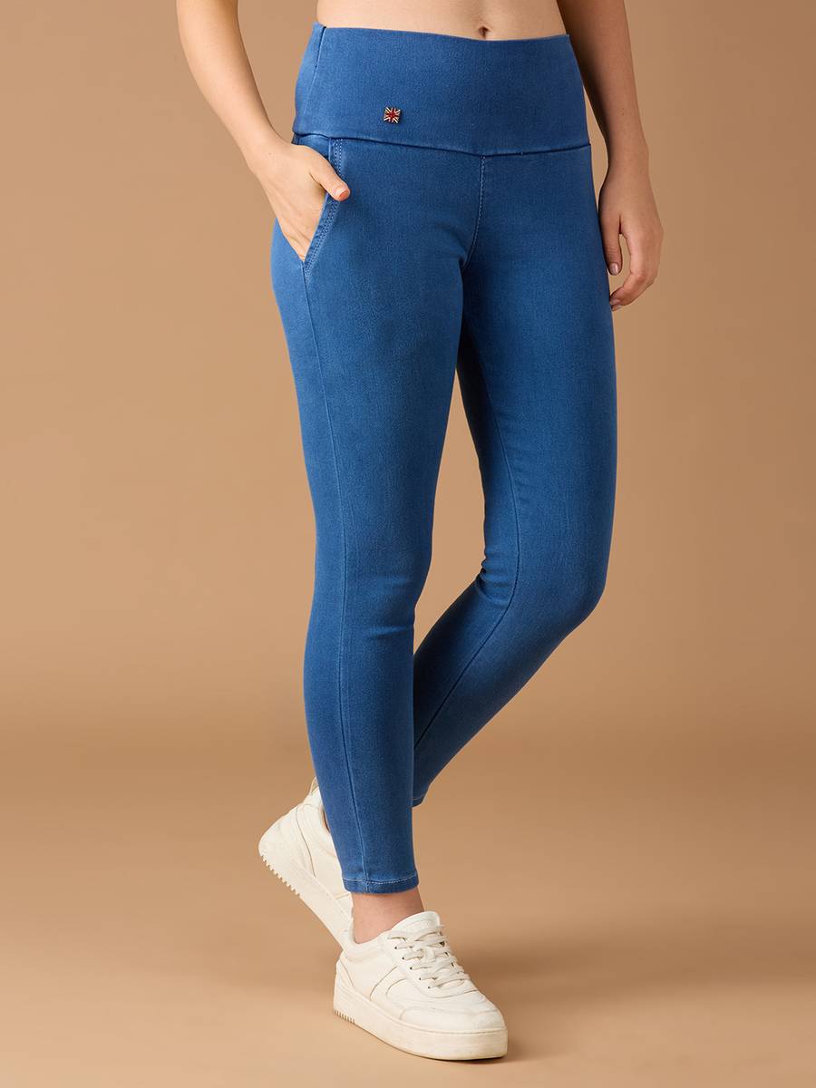 3BUTTERFLIES Skinny Women Blue Jeans