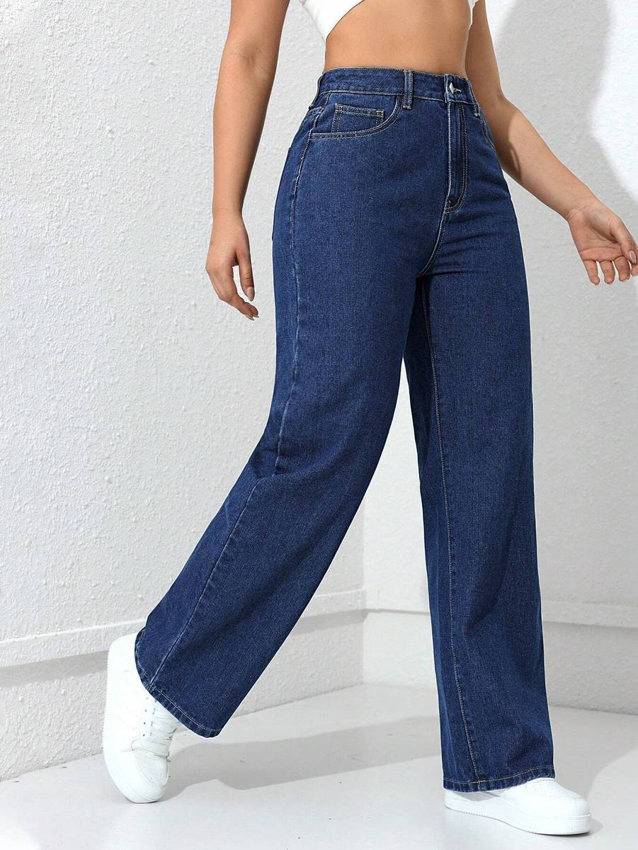 silver threads Straight Fit Women Dark Blue Jeans
