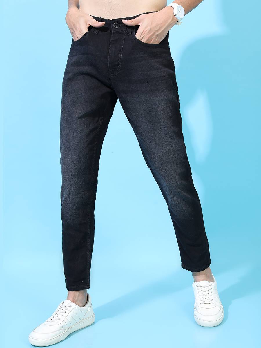 Tapered Fit Men Black Jeans — photo 5