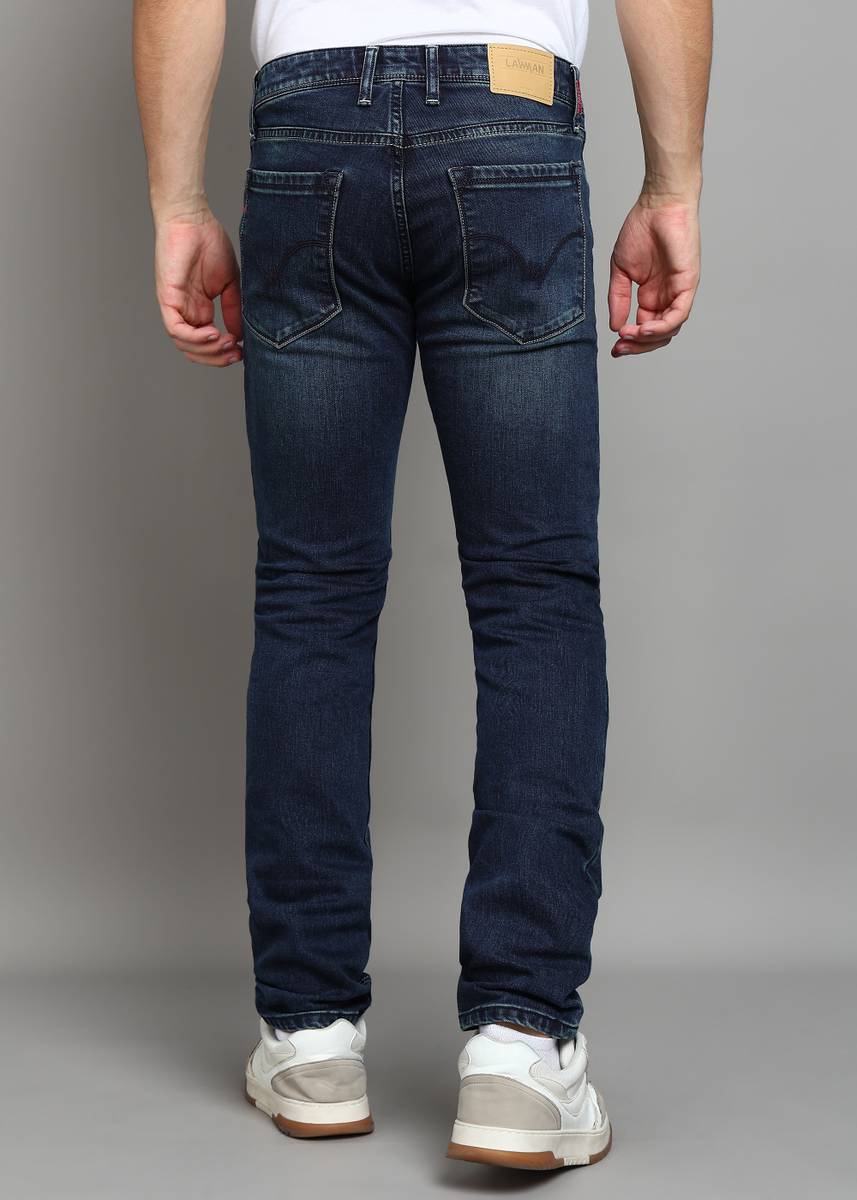 Slim Men Dark Blue Jeans — photo 4