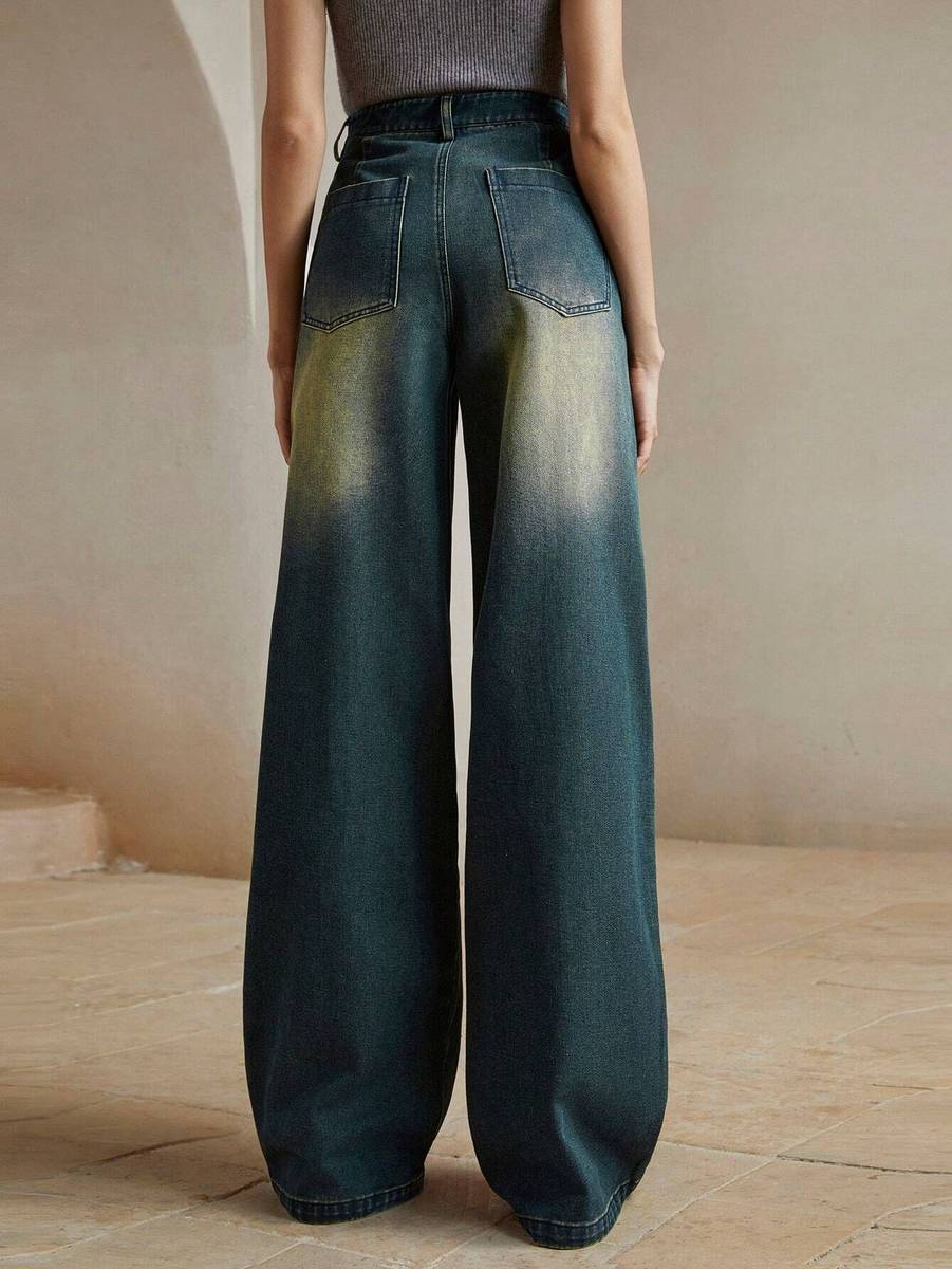Leriya Fashion Wide Leg Women Blue Jeans — photo 2