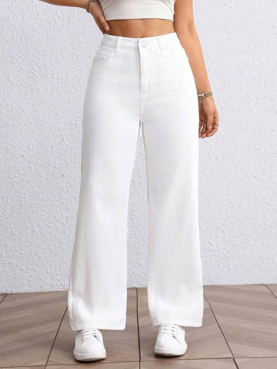 KOTTY Straight Fit Women White Jeans
