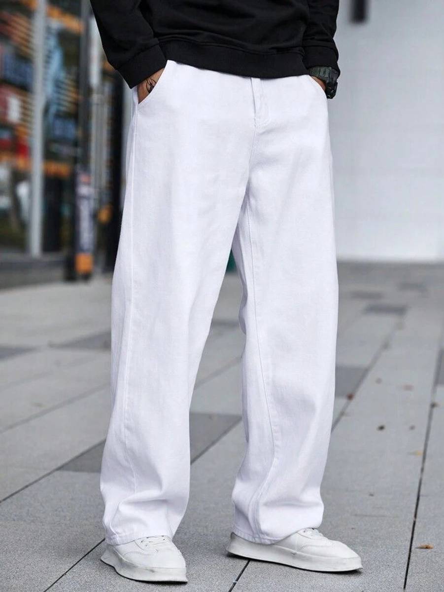 Clyver Straight Fit Men White Jeans — photo 5