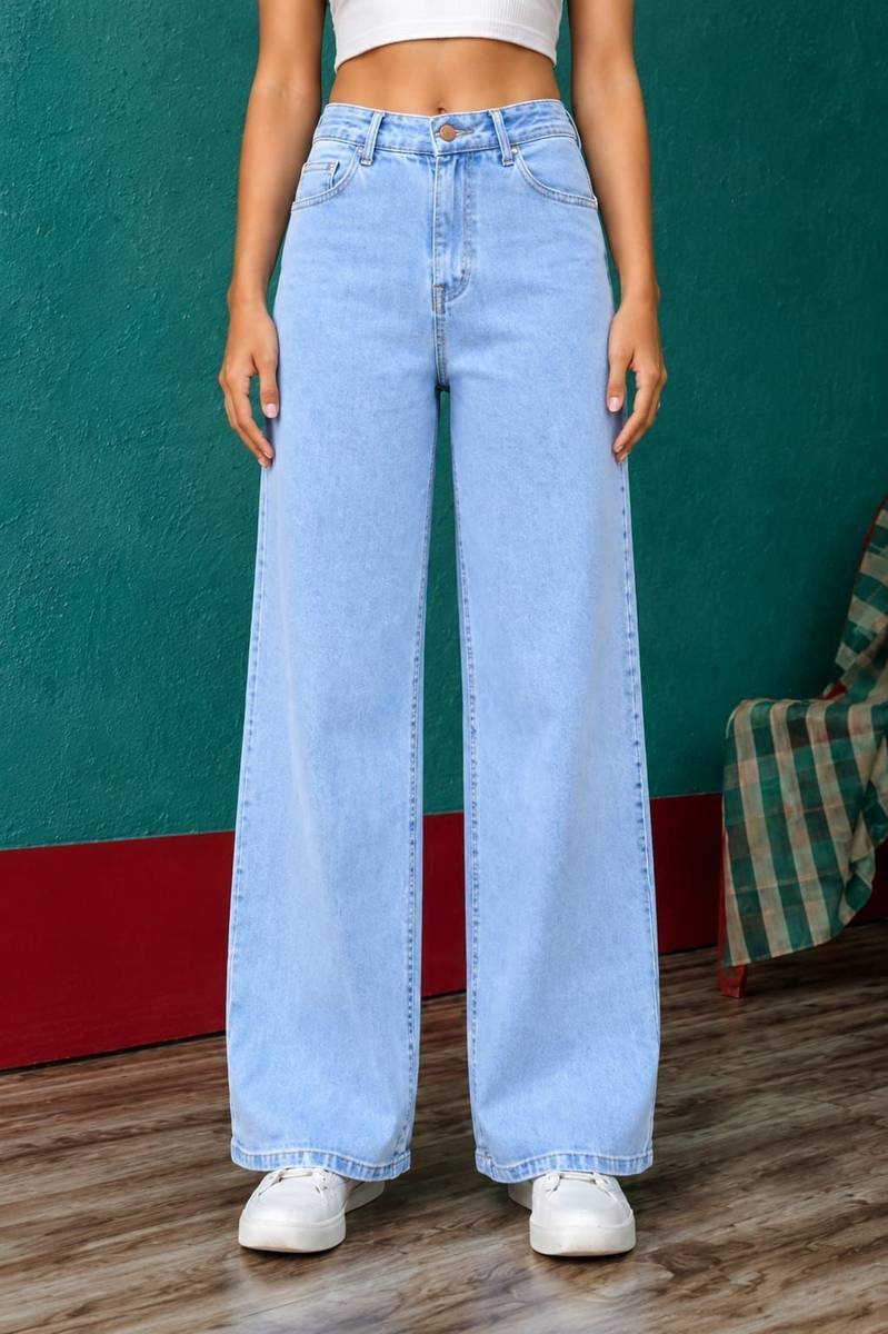 StarMS Wide Leg Women Light Blue Jeans