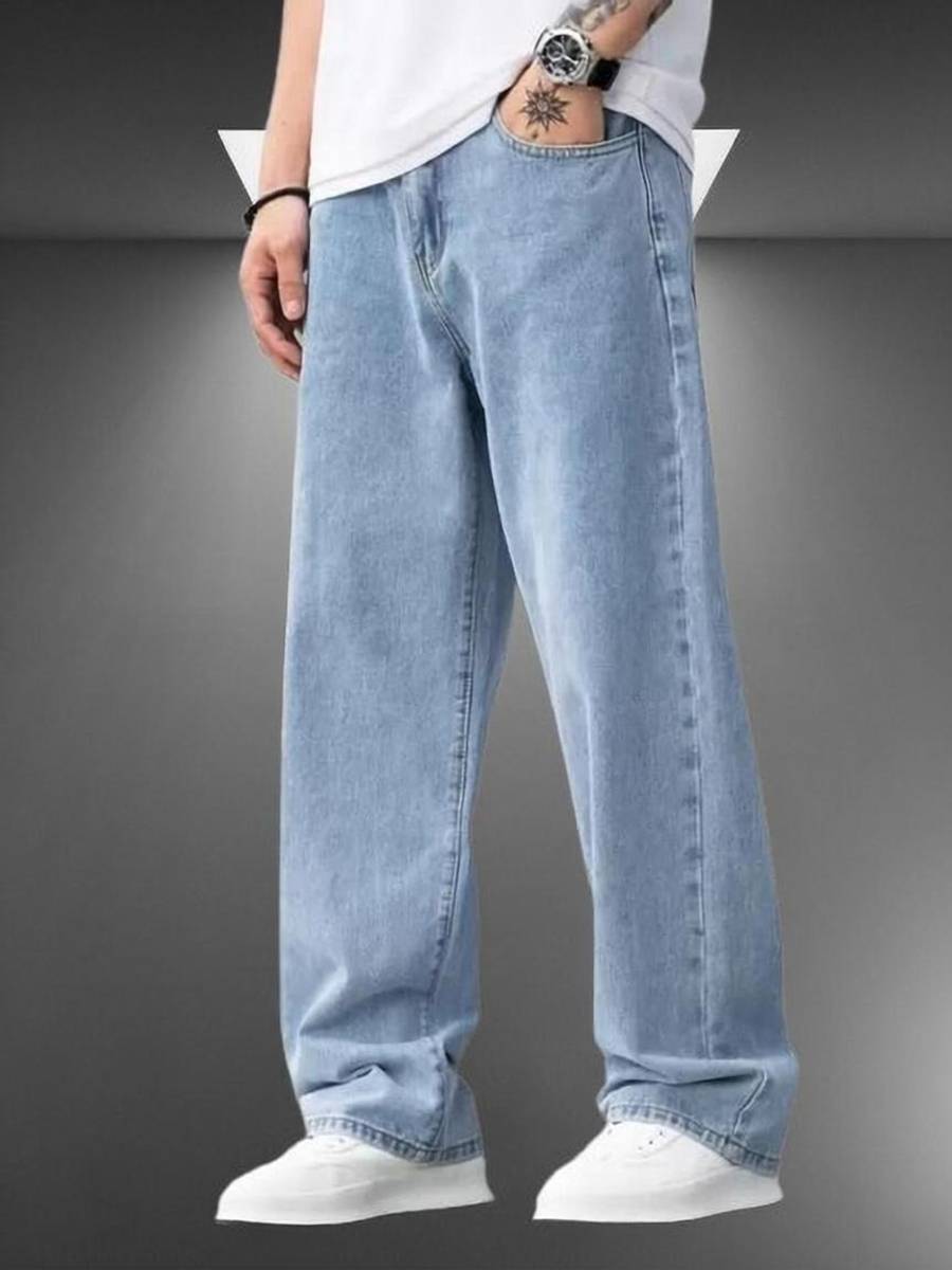 Denim Life Loose Fit Men Light Blue Jeans