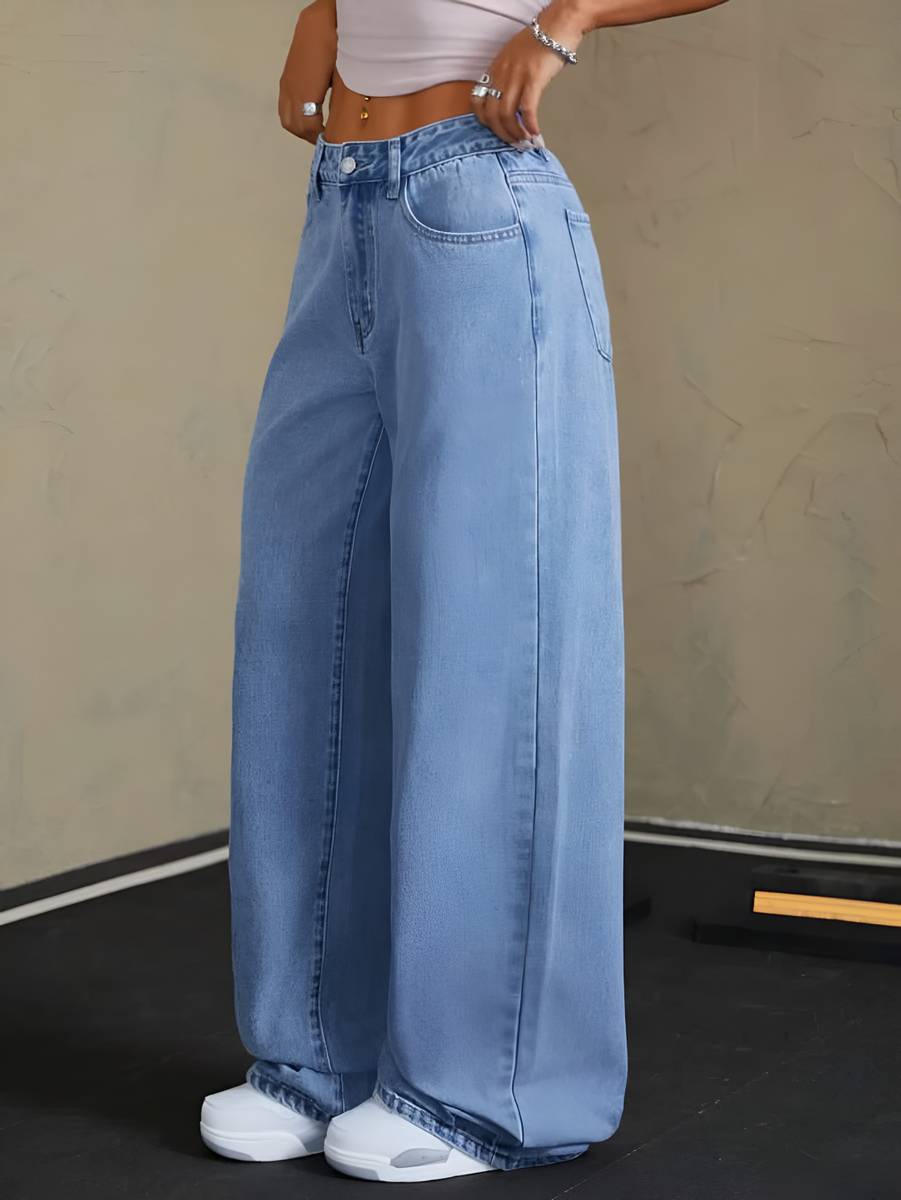 The Rivvrs co Wide Leg Women Light Blue Jeans — photo 3