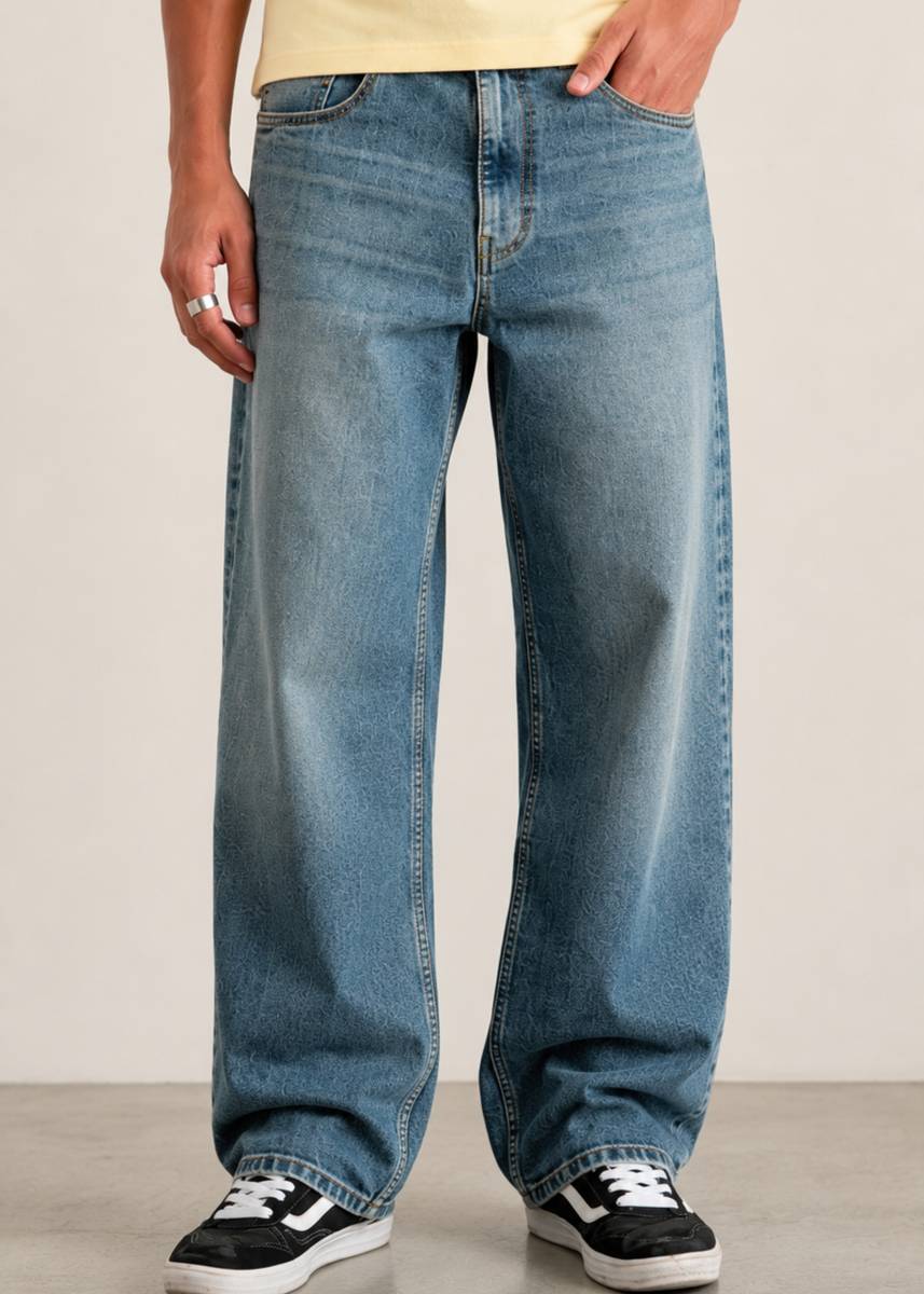 Freakins Baggy Fit Men Blue Jeans — photo 4