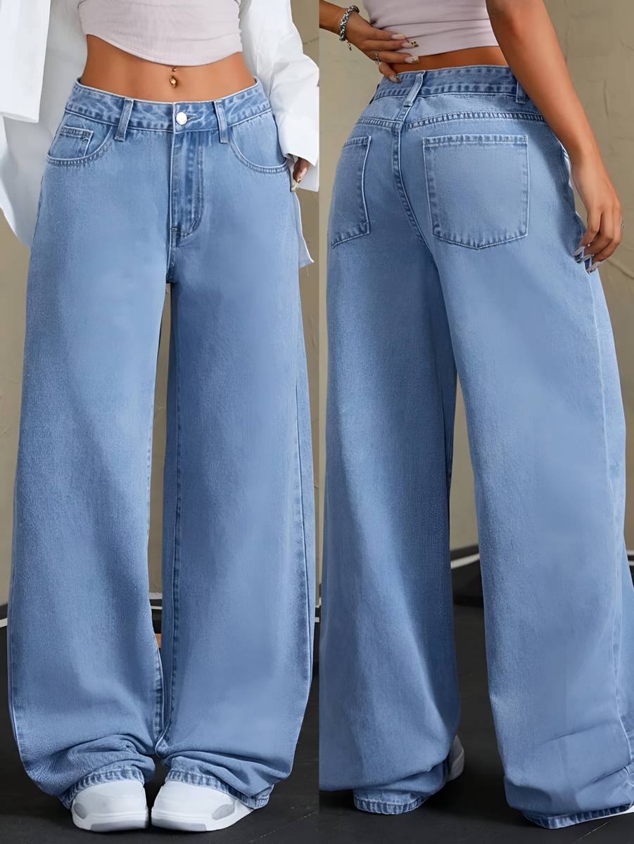 The Rivvrs co Wide Leg Women Light Blue Jeans — photo 2