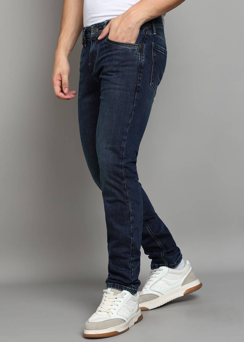 Slim Men Dark Blue Jeans — photo 3