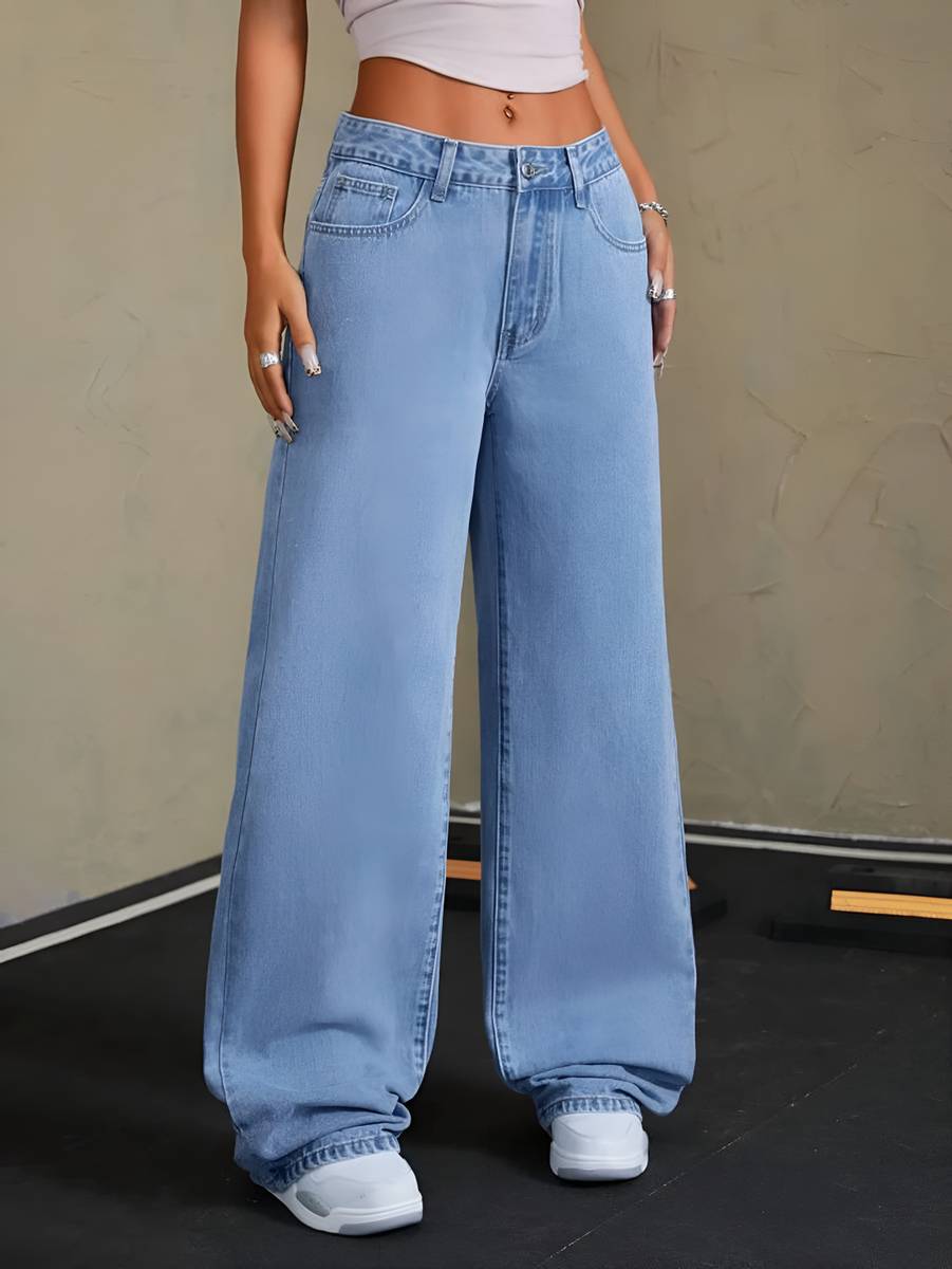 The Rivvrs co Wide Leg Women Light Blue Jeans — photo 5