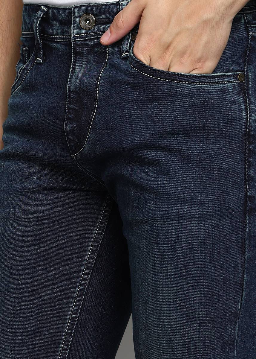 Slim Men Dark Blue Jeans — photo 5
