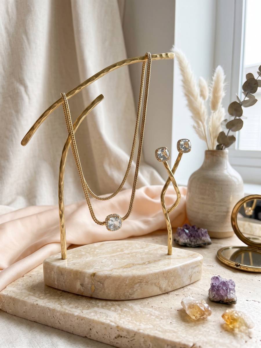 pmsquare Brass, Copper Gold-plated Gold Jewellery Set — photo 4