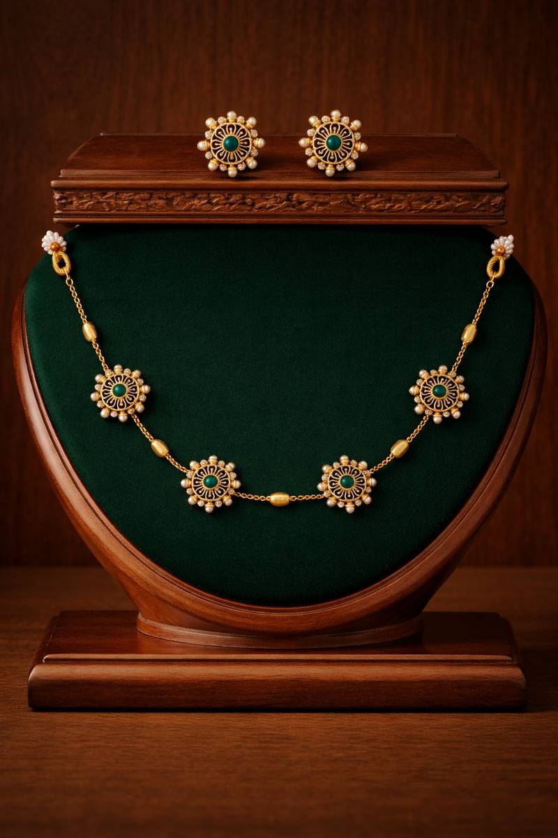 pmsquare Brass, Copper Gold-plated Multicolor Jewellery Set — photo 3