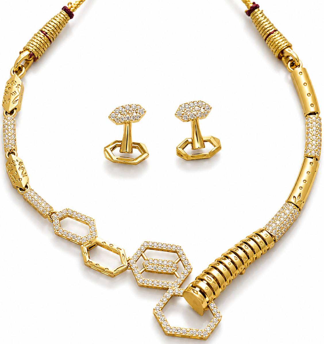 Sita jewels Brass, Alloy Gold-plated Gold Jewellery Set — photo 2