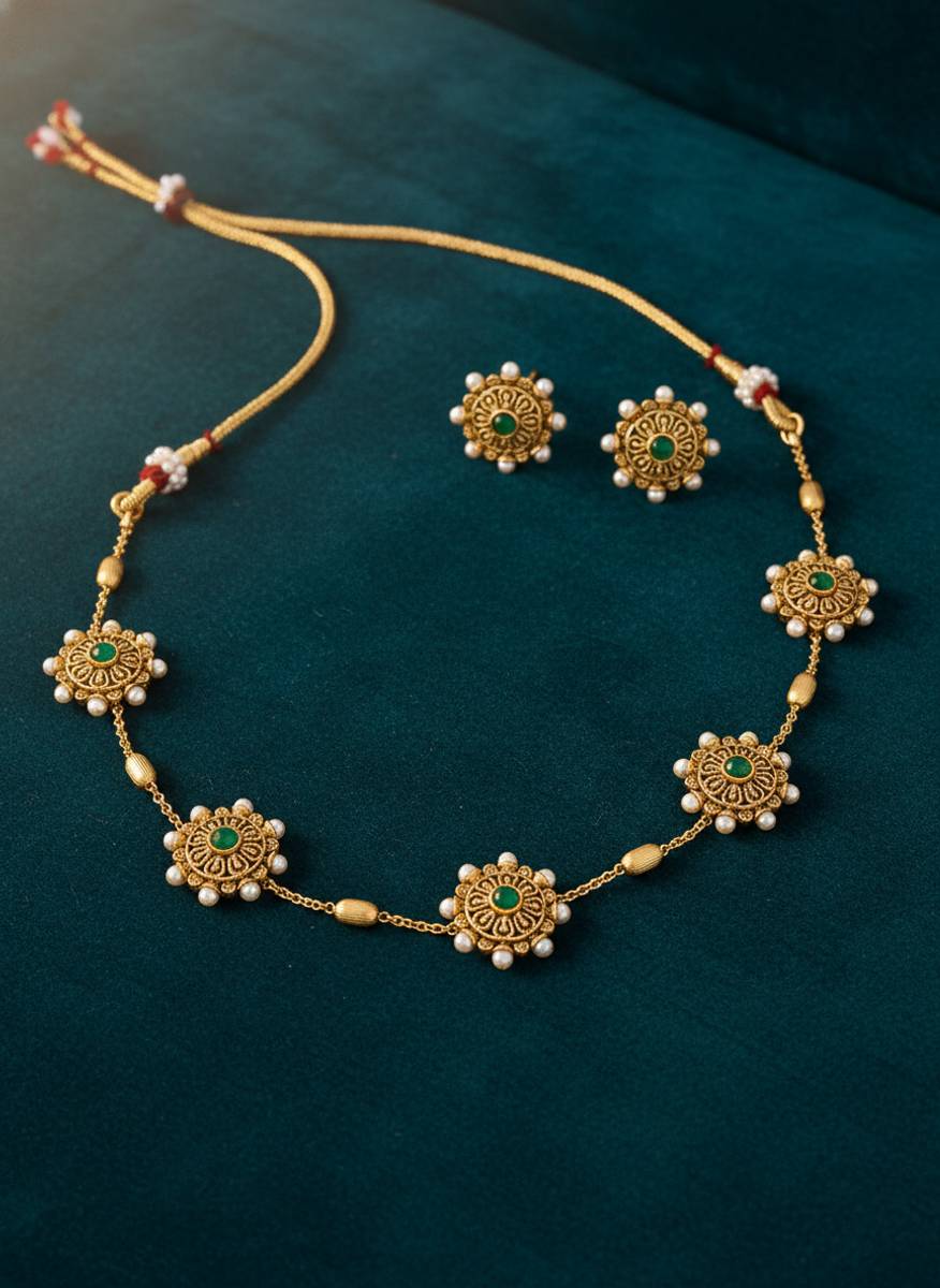 pmsquare Brass, Copper Gold-plated Multicolor Jewellery Set — photo 5