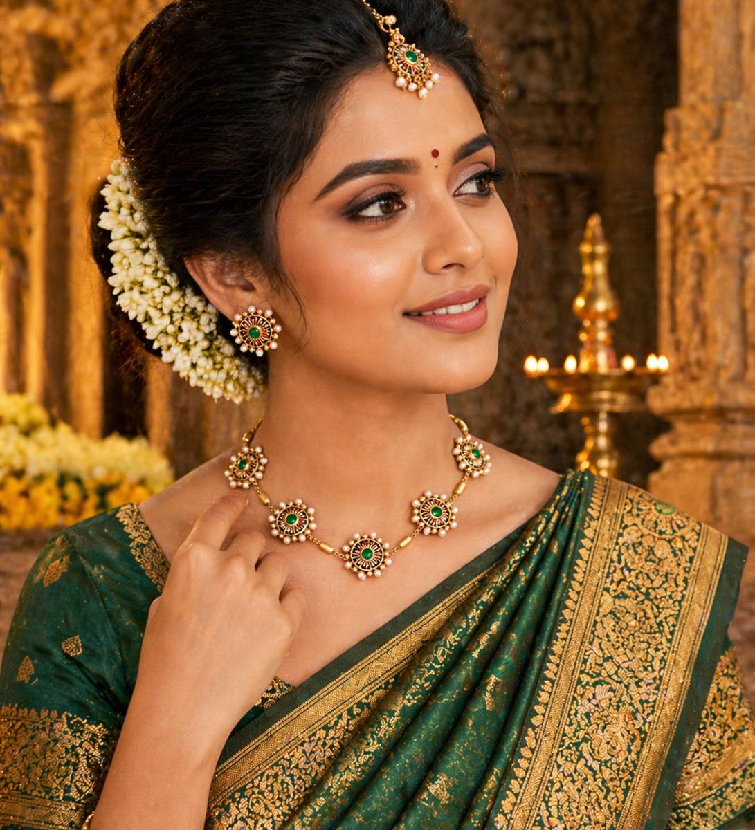 pmsquare Brass, Copper Gold-plated Multicolor Jewellery Set