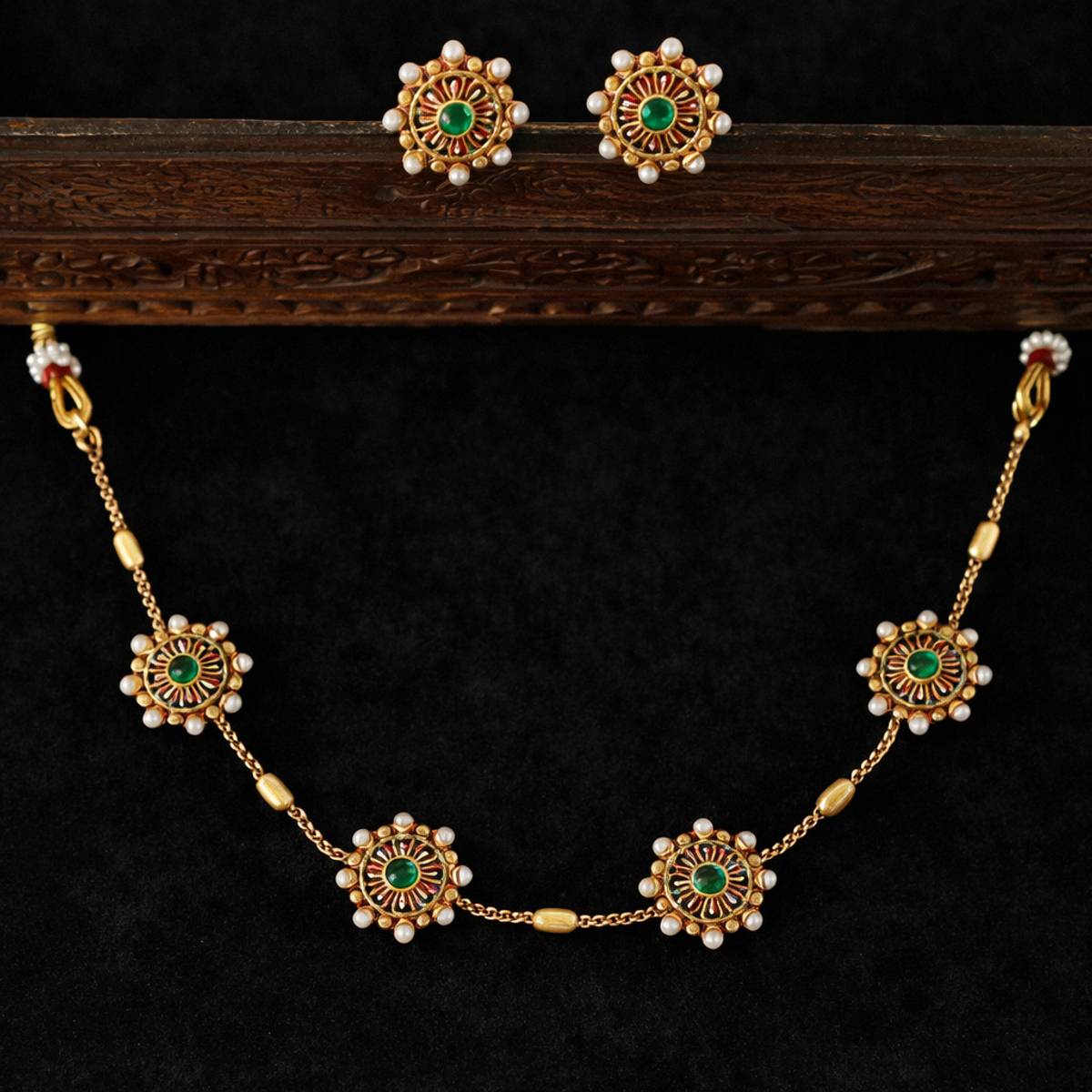 pmsquare Brass, Copper Gold-plated Multicolor Jewellery Set — photo 2