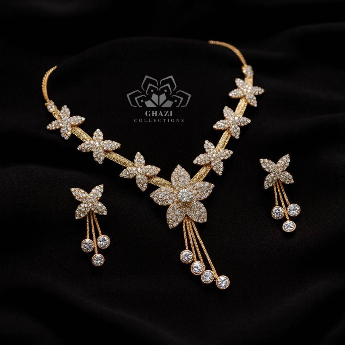 Ghazi Collection Brass Gold-plated Gold Jewellery Set
