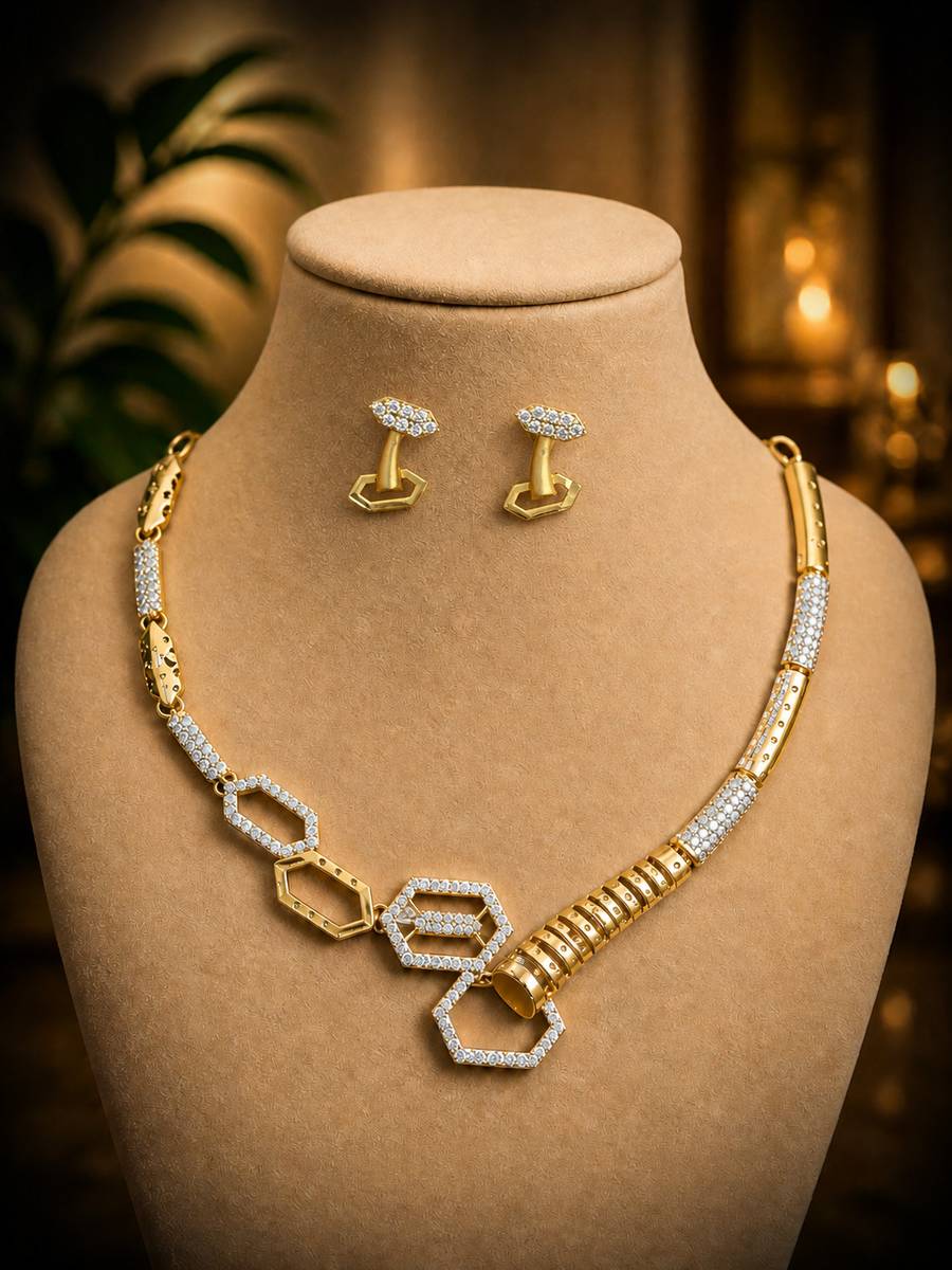 Sita jewels Brass, Alloy Gold-plated Gold Jewellery Set — photo 3