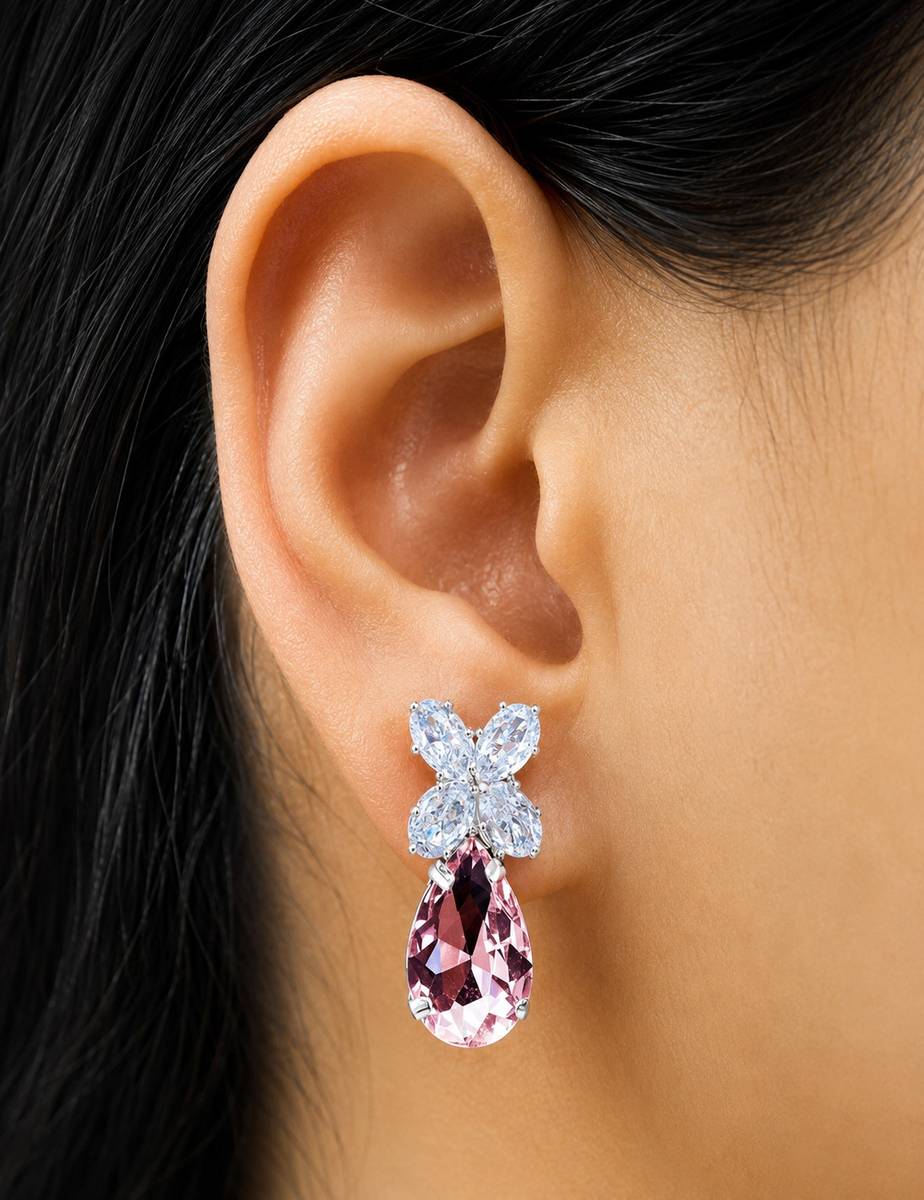 xael Silver, Alloy Silver Pink Jewellery Set — photo 5