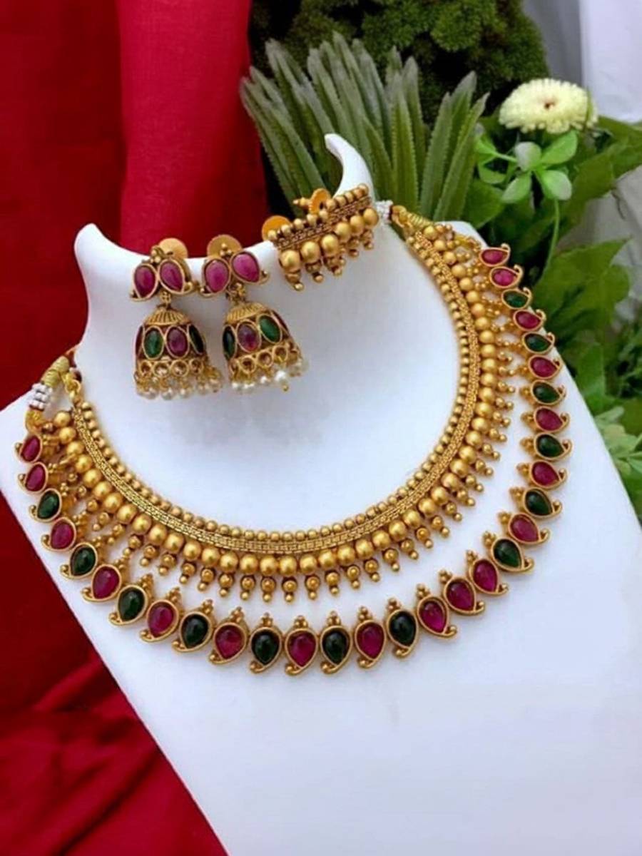 Laforword Brass Gold-plated Gold Jewellery Set