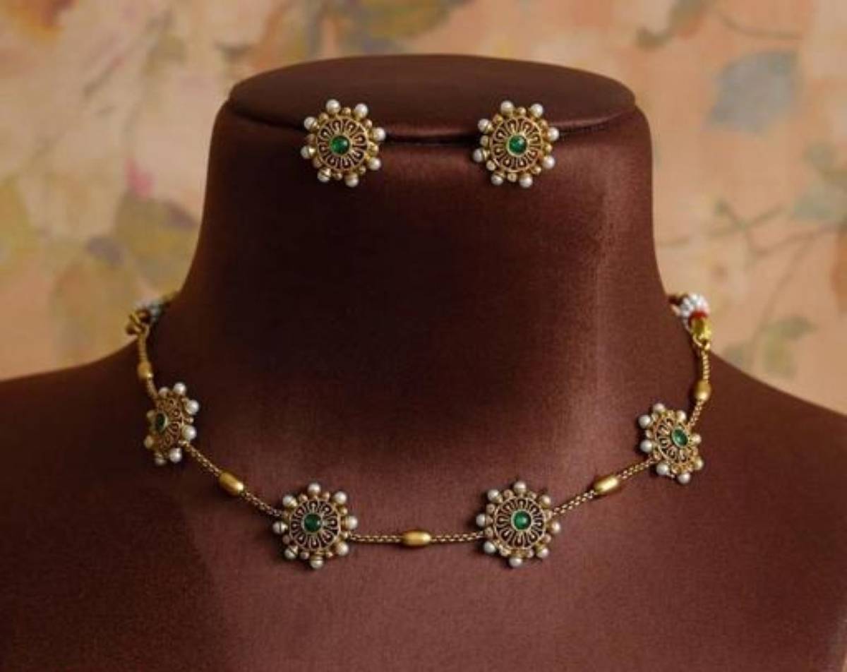 NAKMAN JEWELLERY Brass, Copper Gold-plated Gold Jewellery Set — photo 2