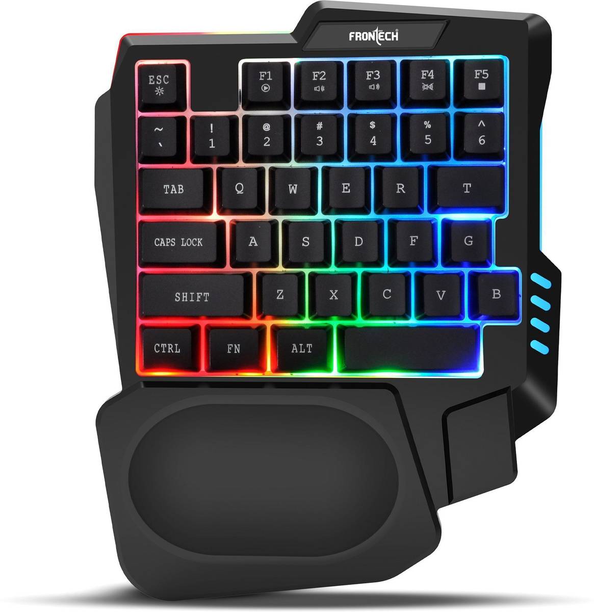 Frontech KB-0008P Wired USB Handheld Gaming Keyboard Compatible with Desktop, Tablet, Laptop