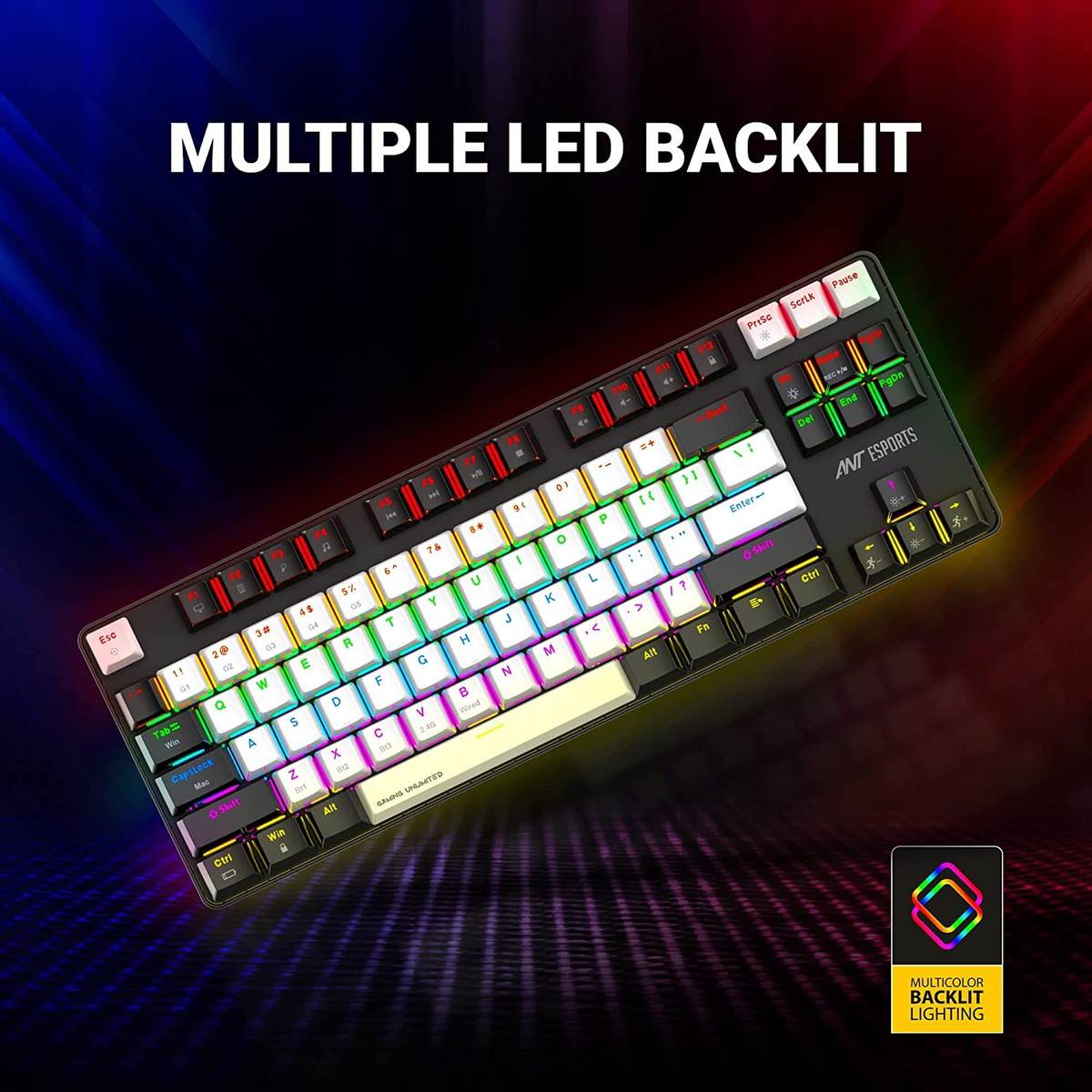 Ant Esports MK4500 Pro TKL I Red Switch 87 Keys Mechanical 2.4G/BT5.0/Wired Wireless Standard Gaming Keyboard Compatible with Desktop, Laptop, Mac multimedia_keys,MK4500 Pro — photo 2
