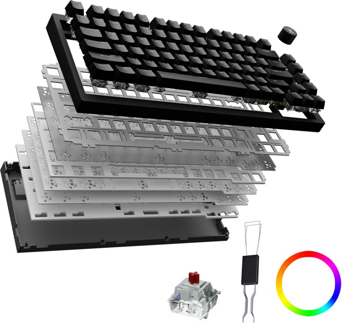 Kreo Swarm 75 Wireless Tenkeyless Gaming Keyboard Compatible with Desktop, Laptop, Mac