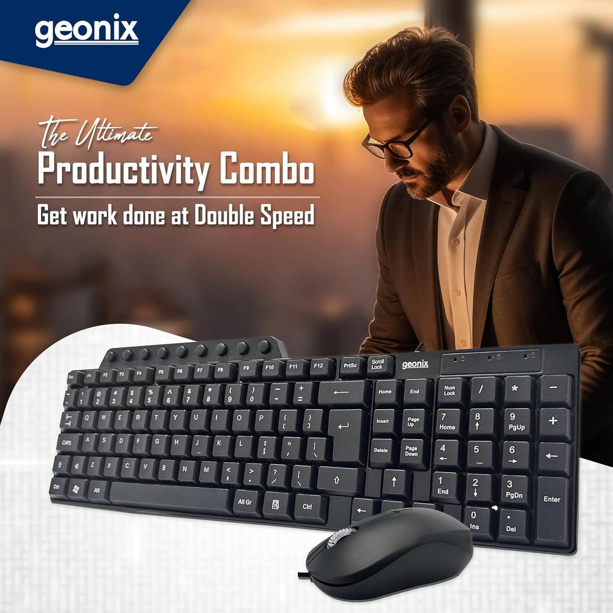 GEONIX Cocoa C2 Wired USB Standard Laptop Keyboard Compatible with Desktop — photo 2