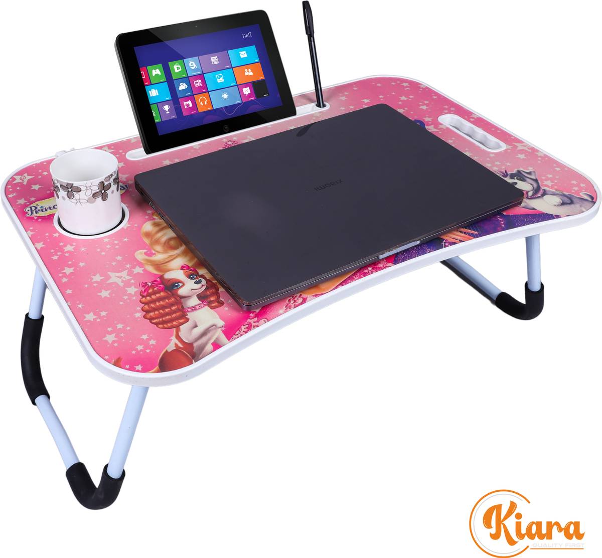Kiara Quality First Kids Foldable Table For Study & Work, Best for Work Home Wood Portable Laptop Table — photo 3