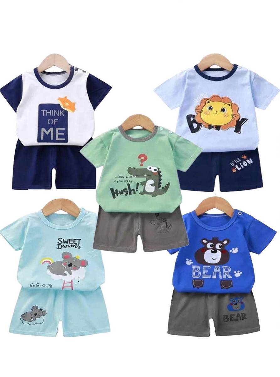 Cute N Tight Baby Boys & Baby Girls Casual T-shirt Shorts