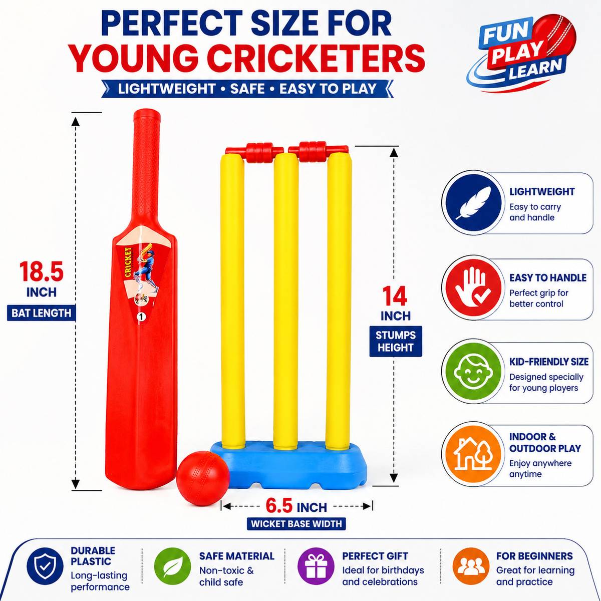 Cricket Training Set for Kids Sports Learning Toy Cricket Kit — photo 2