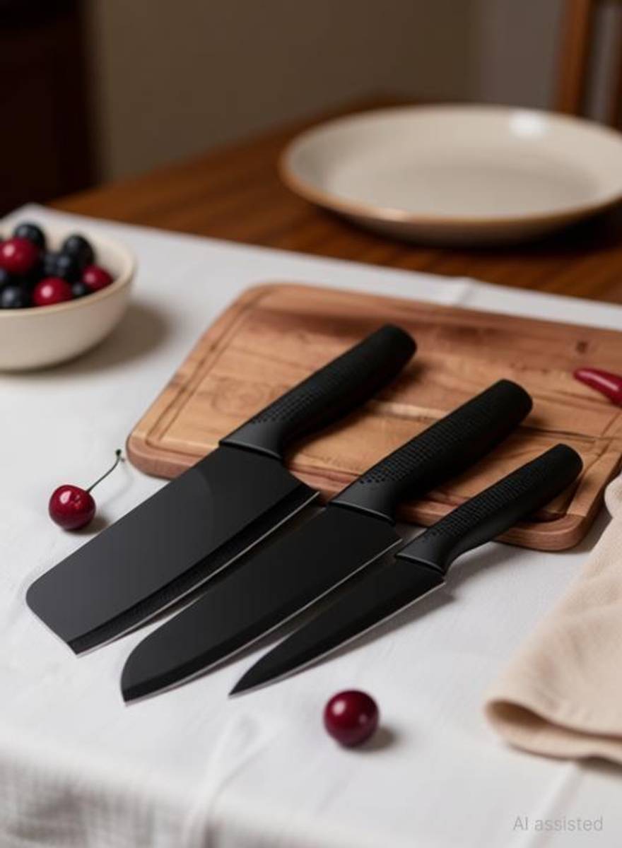 3 Pc Steel Knife Set vegetable knife — photo 4