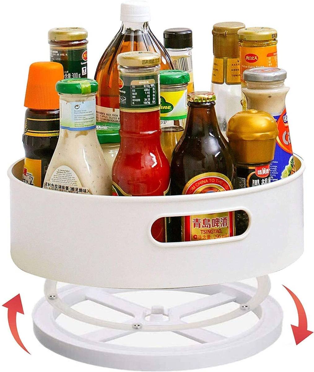 Fruits/Vegetables Kitchen Rack Plastic Combo Set off-White Purpose 360° Rotating Organizer Tray Kitchen — photo 3
