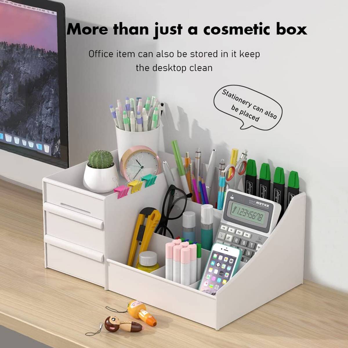 FlatKitch 7 Compartments Plastic Countertop Storage for Dressing Table & Stationery items — photo 4