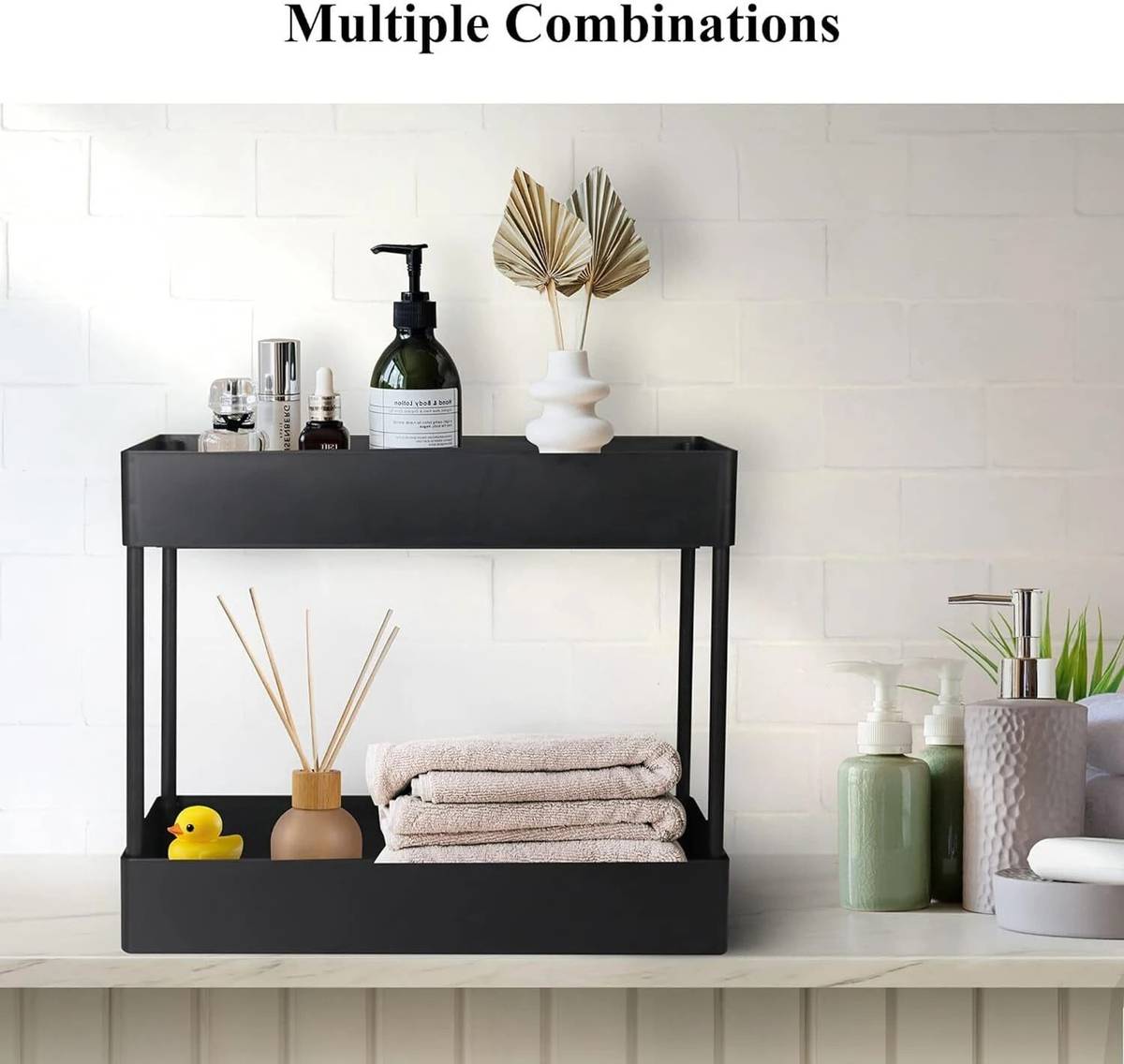 ADA Slim 4-Layer Rolling Storage Rack with Wheels Kitchen Storage Organizer Trolley Plastic Kitchen Trolley — photo 5