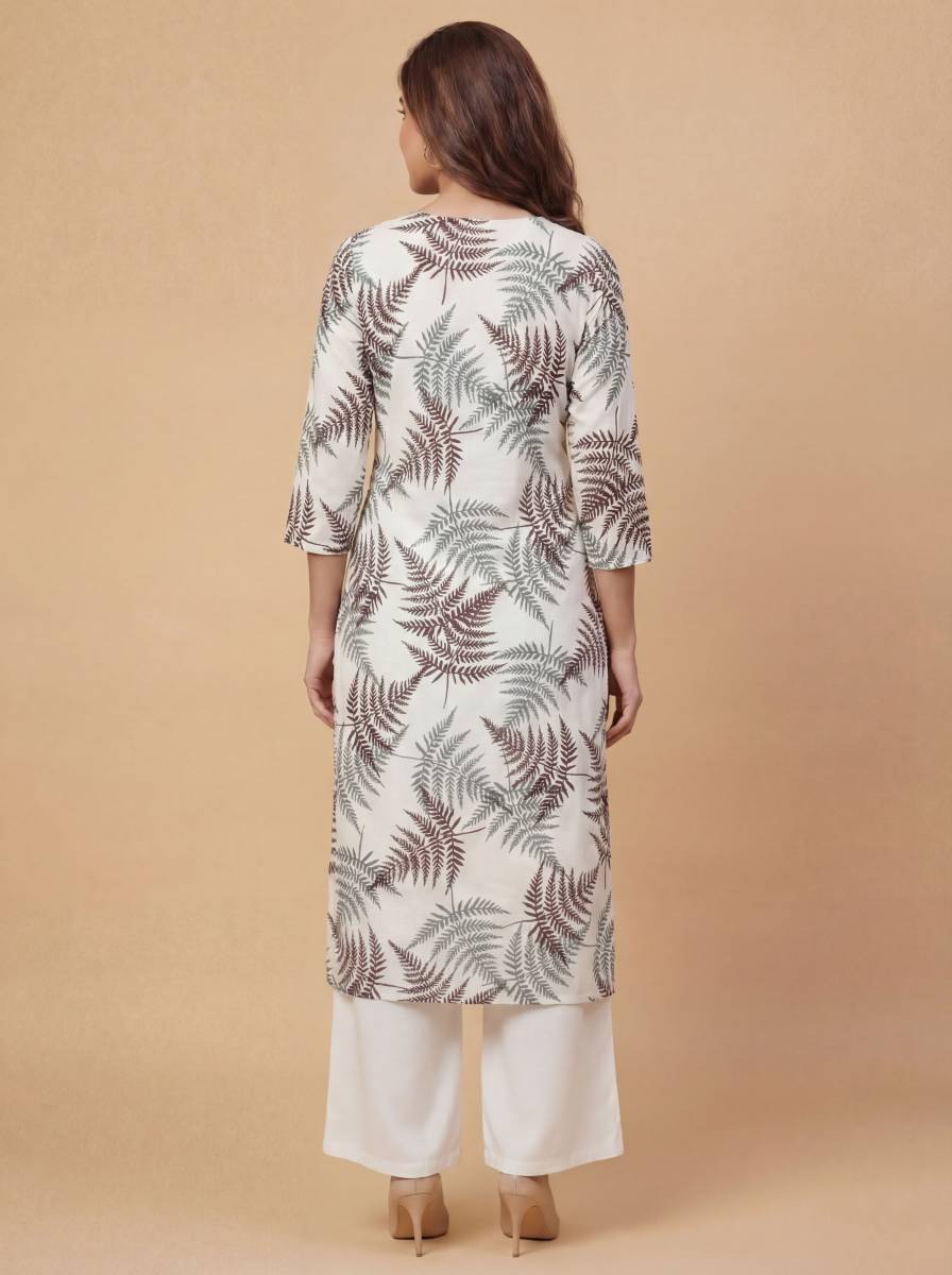 Tibra Attire Women Floral Print Straight Kurta — photo 2