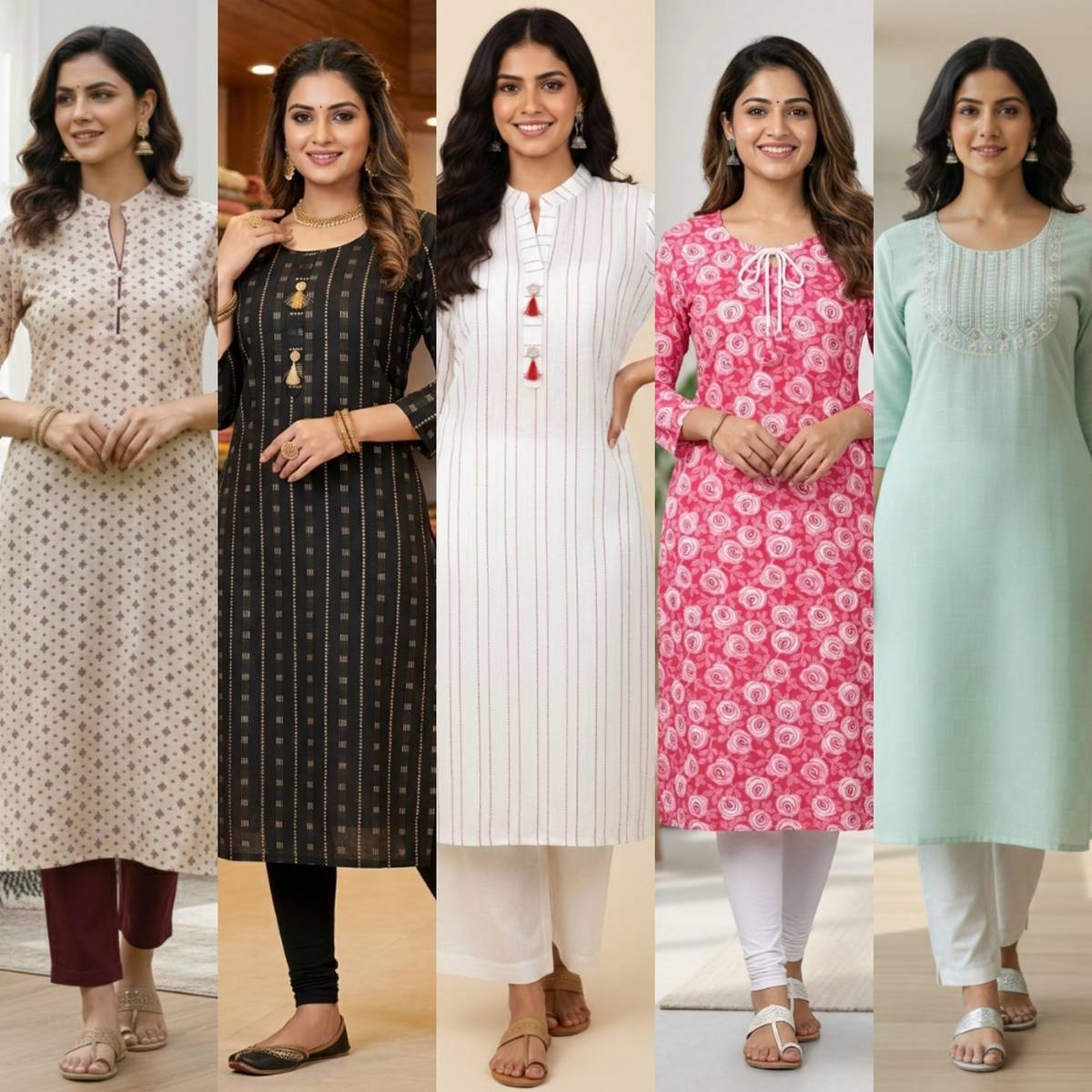 SHAB Women Printed Straight Kurta