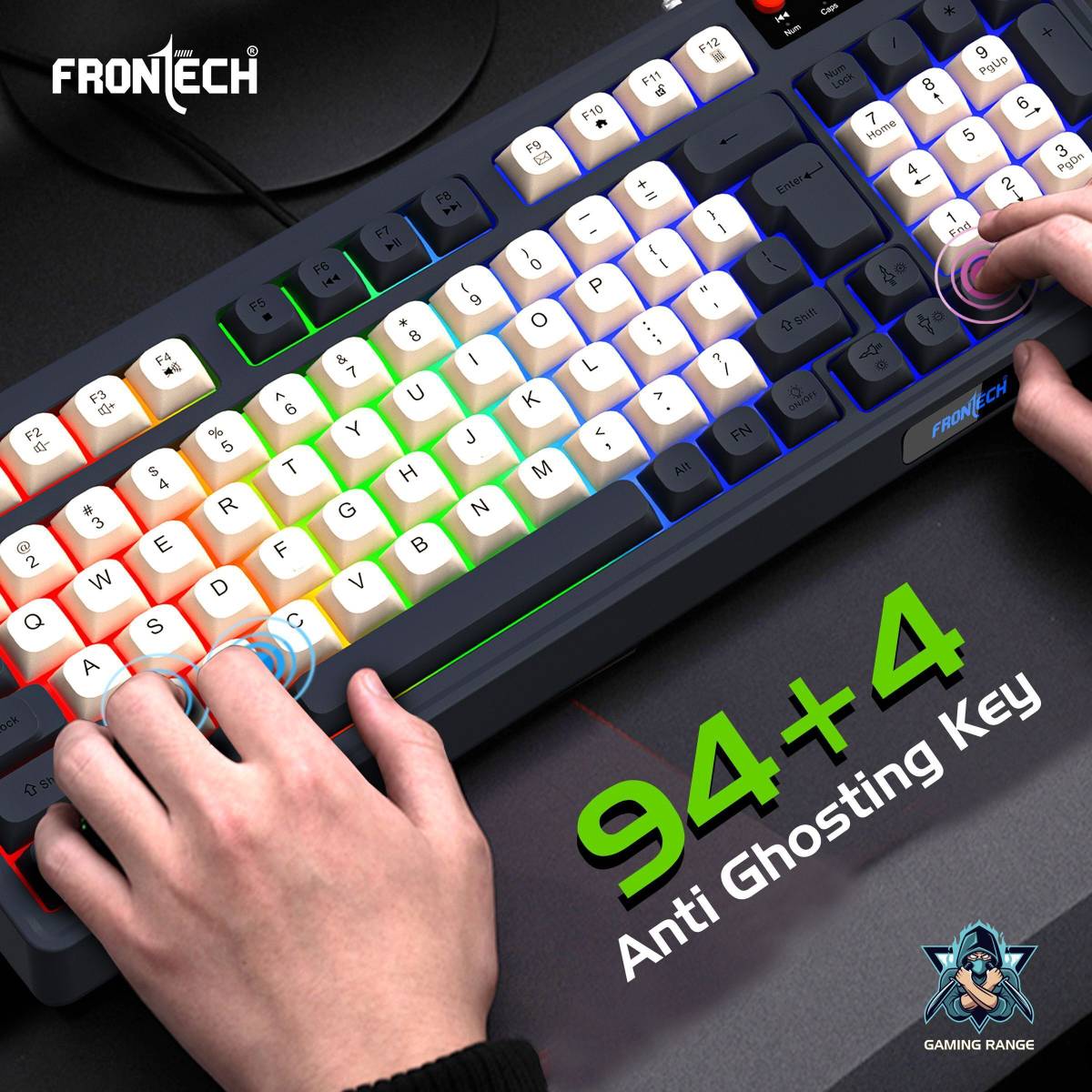 Aero Blade Wired Gaming Keyboard and Optical Mouse| LED RGB Backlight KB-0044 Wired USB Standard Laptop Keyboard Compatible with Desktop, Laptop, Mac with High-Precision Optical Mouse, Backlit LED Illumination — photo 5