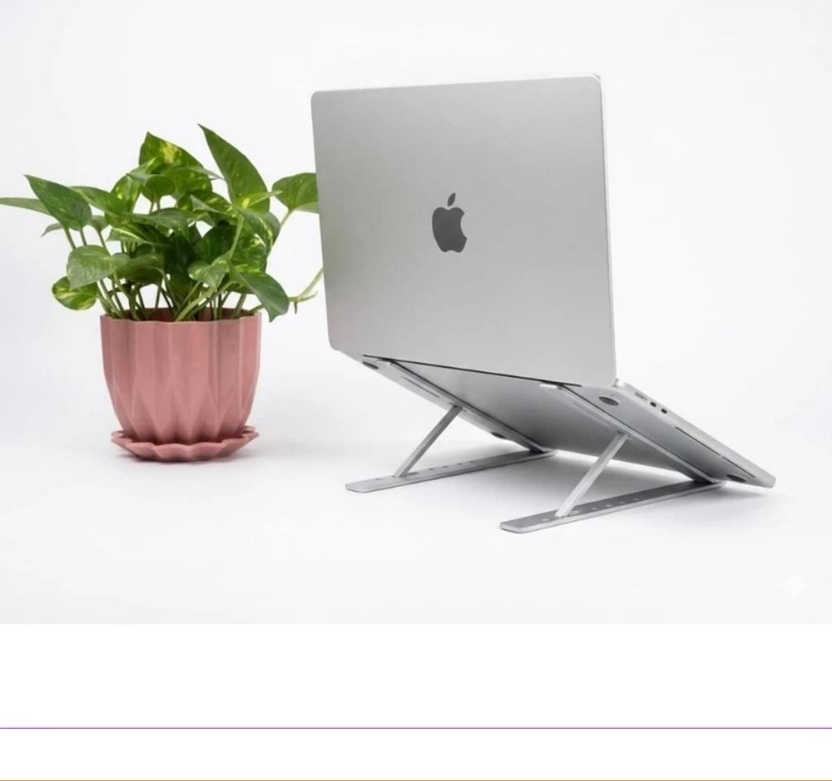 HB ENTERPRISE Laptop Aluminium Stand_7 Aluminium Rotatable Laptop Stand with Adjustable Height Compatible with Universal Laptops — photo 3