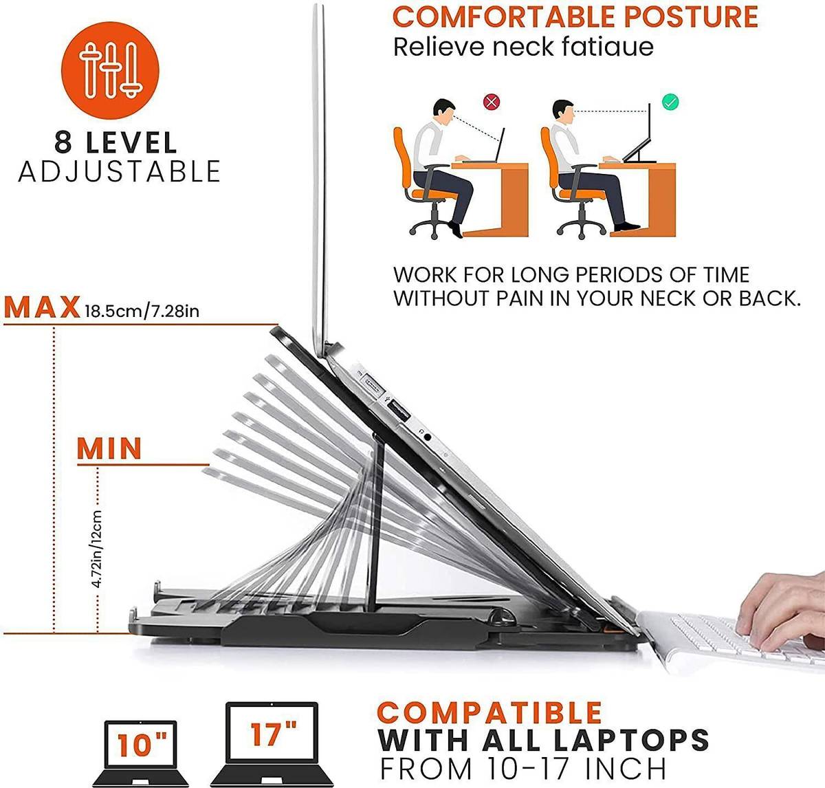 nextwave 4 IN 1 LAPTOP STAND + BOOK Stand + TAB STAND + MOBILE STAND Plastic Laptop Stand with Adjustable Height Compatible with Universal Laptops — photo 3