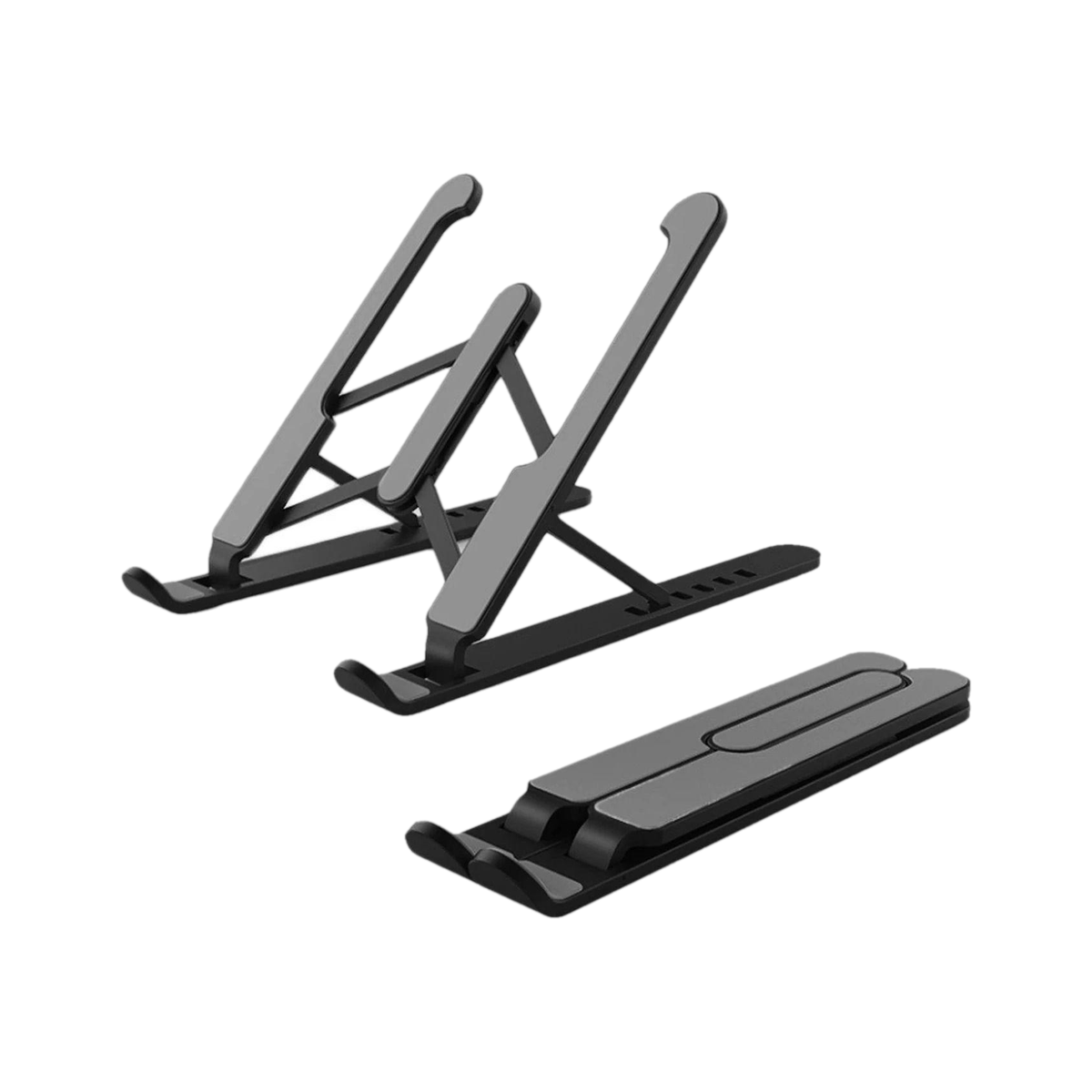ZEBRONICS Zeb-NS1000 Zeb - NS1000 Plastic Laptop Stand with Adjustable Height with Rubber Pads and 6 Adjustable Levels- Compatible with 40 - 44cm Laptops