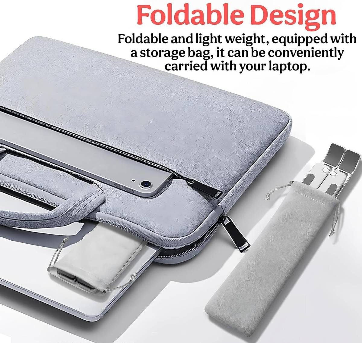 Laptop Stand metal for Desktop & Adjustable Compatible with Universal Laptops Laptop Stand Aluminium Laptop Stand with Adjustable Height — photo 3