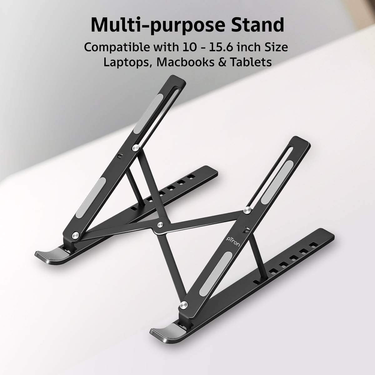pTron DeskMate M1 DeskMate M1 Aluminium Desk Stand Laptop Stand with Adjustable Height Compatible with Universal Laptops — photo 3