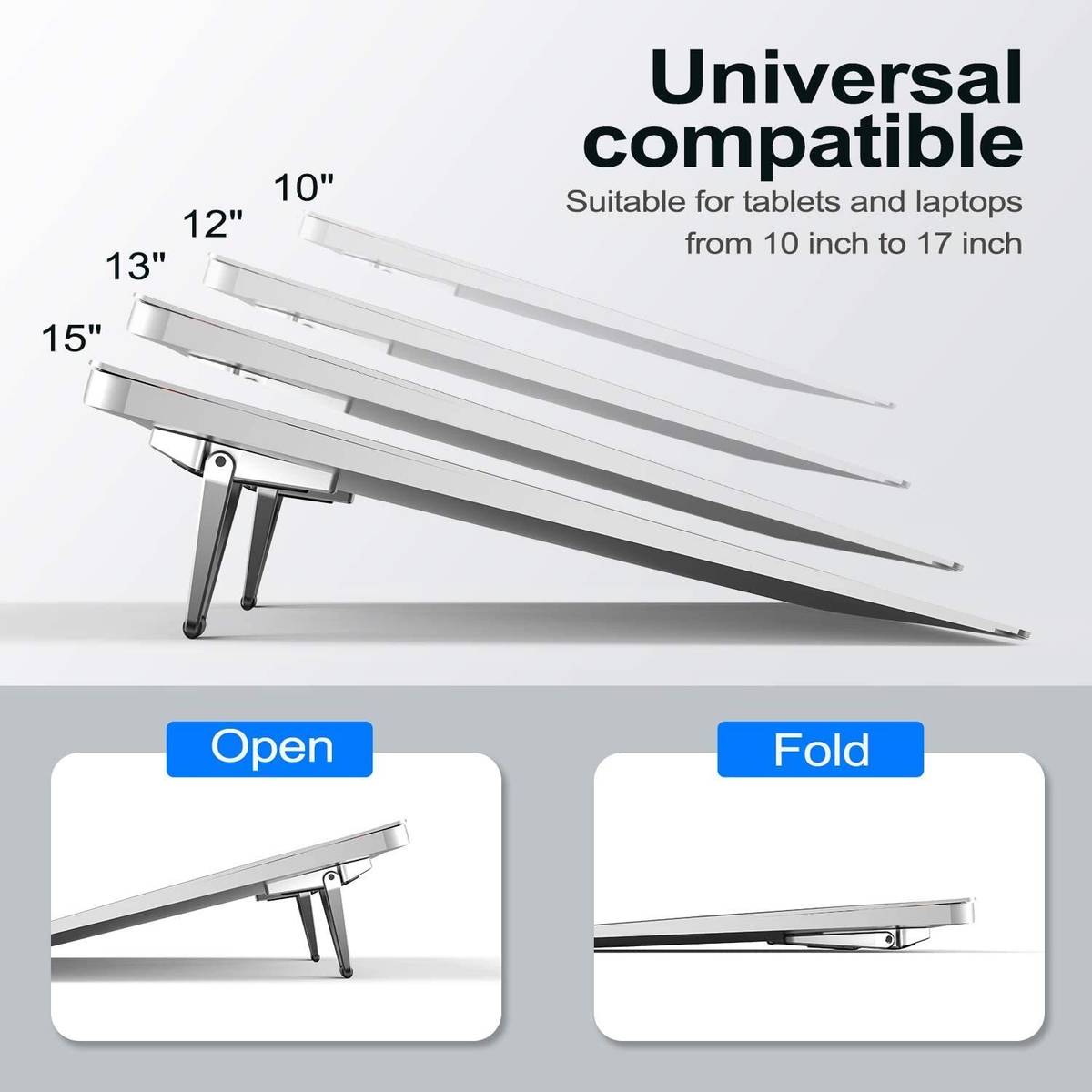 Portable Invisible Laptop Riser Stand|Mini Aluminum Cooling Pad,LaptopDesk Stand Iron Rotatable Laptop Stand with Adjustable Height Compatible with Universal Laptops — photo 3