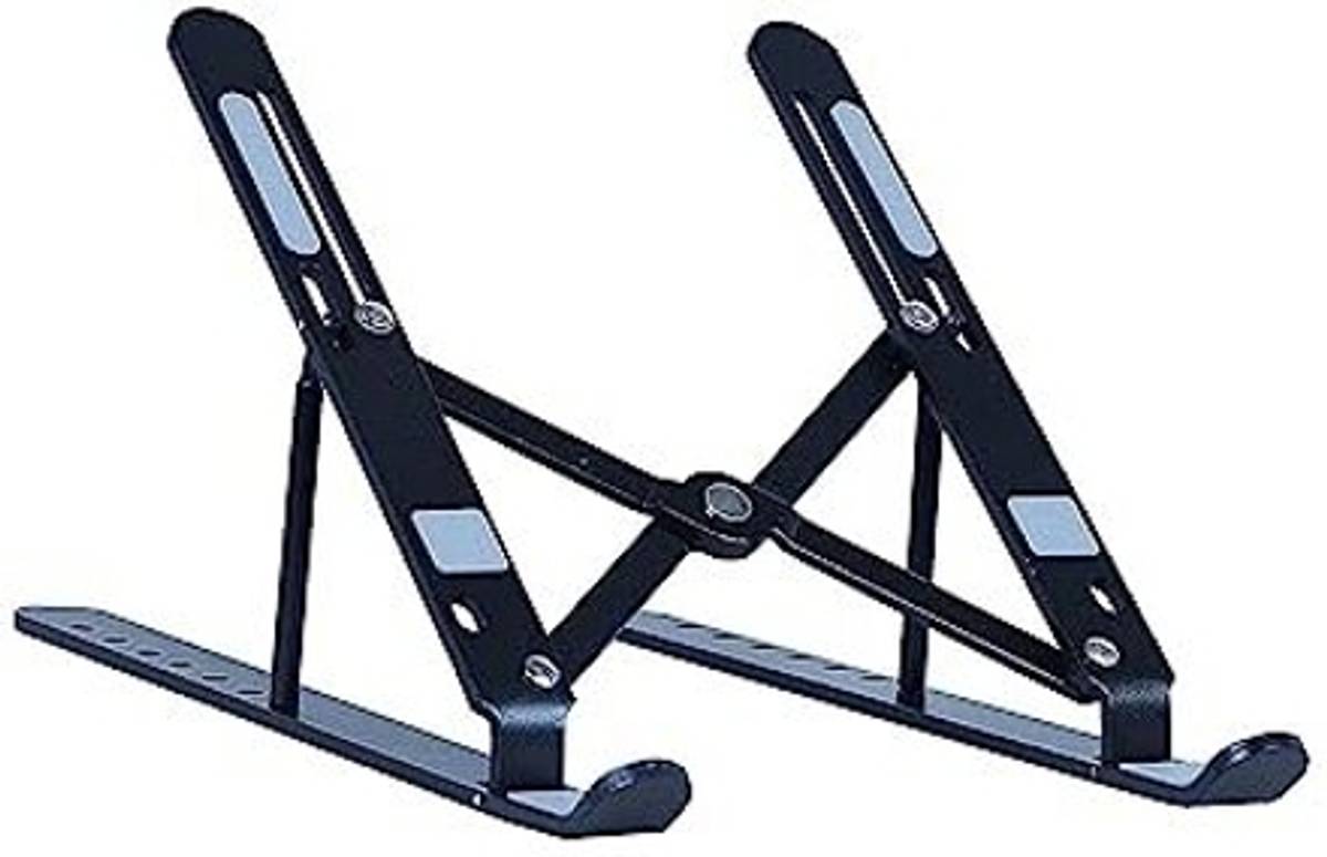 Flipkart SmartBuy Stainless Steel Laptop Stand Adjustable and Foldable Aluminium Rotatable Laptop Stand with Adjustable Height Compatible with Universal Laptops